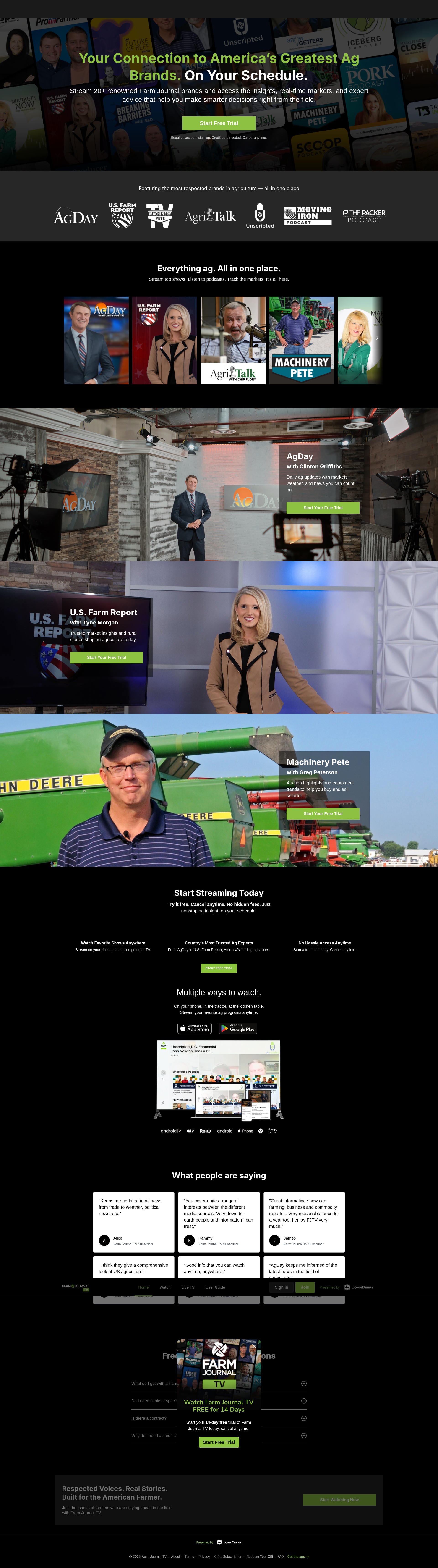 Screenshot of farmjournaltv.com