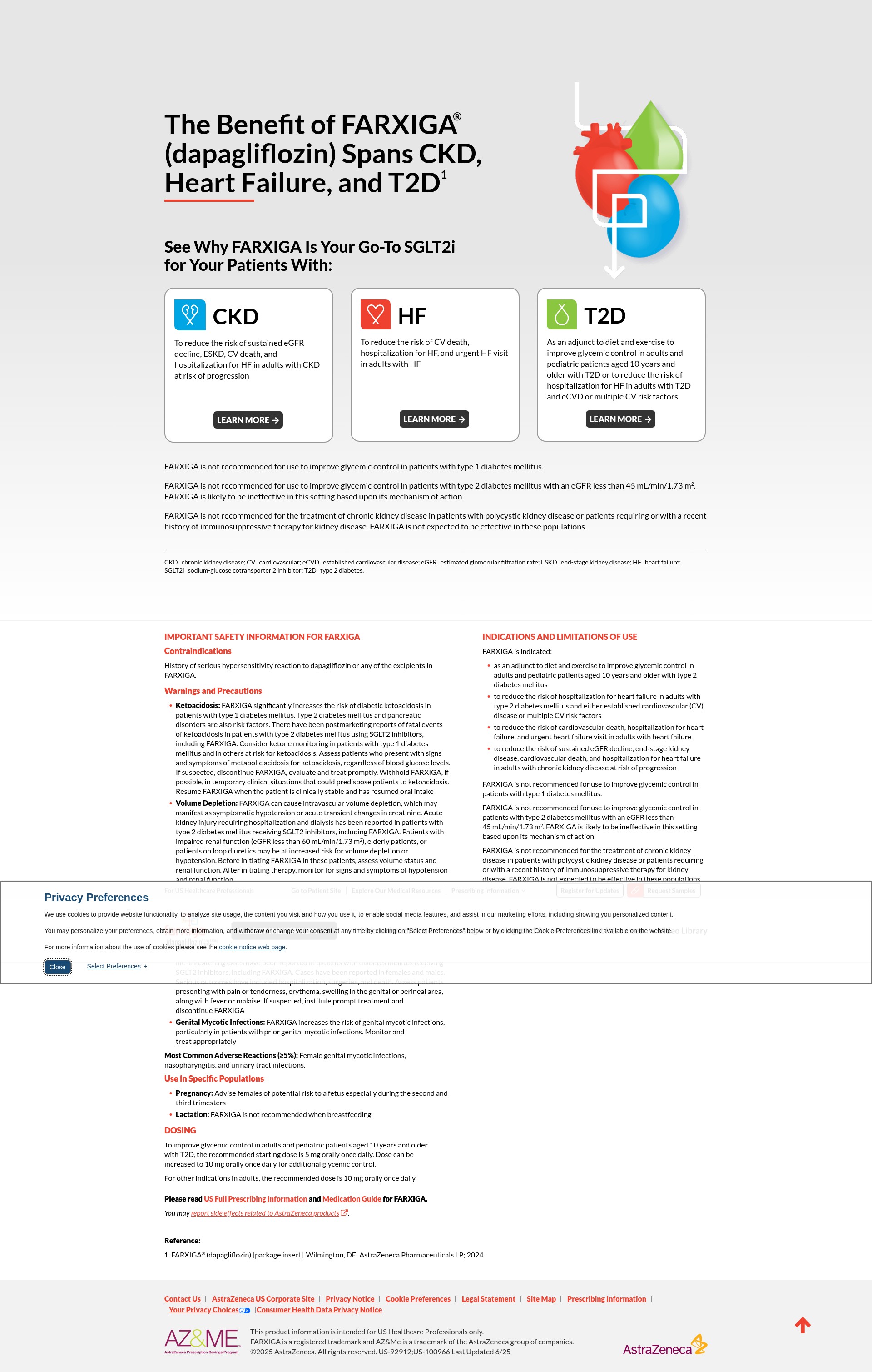 Screenshot of farxiga-hcp.com