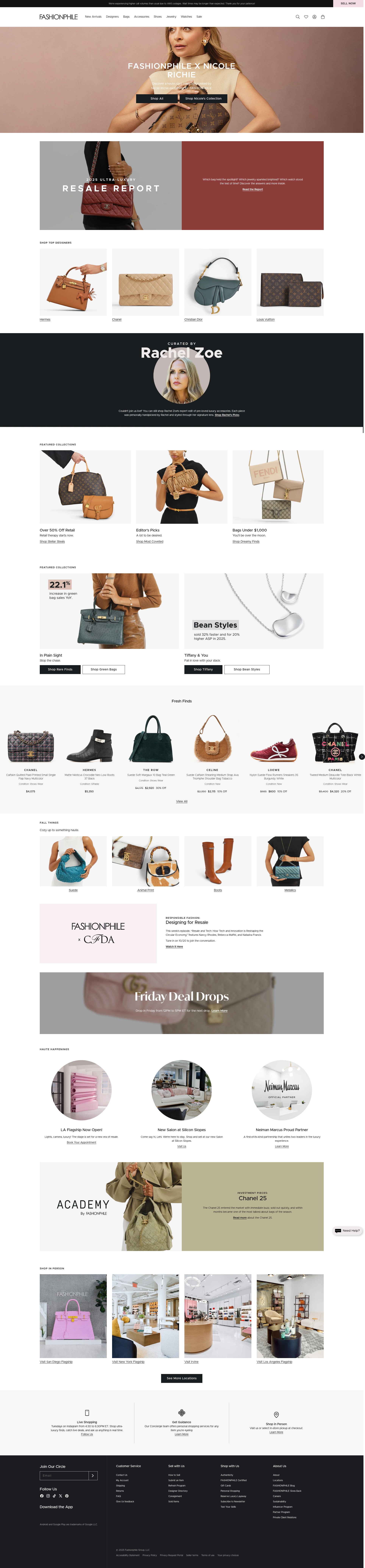 Screenshot of fashionphile.com