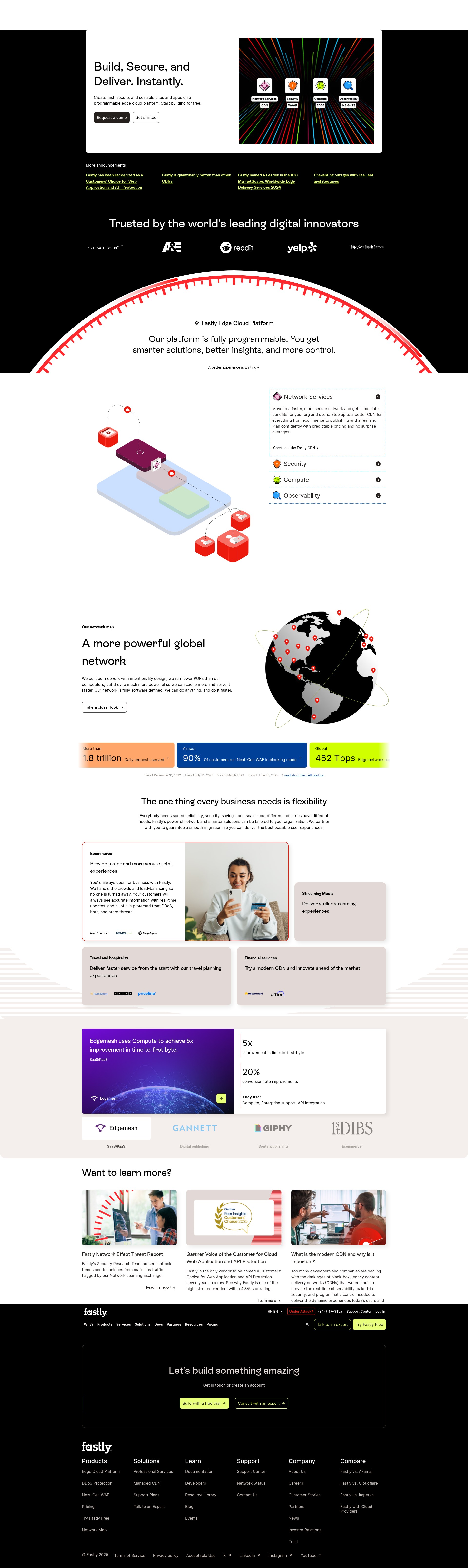 Screenshot of fastly.com