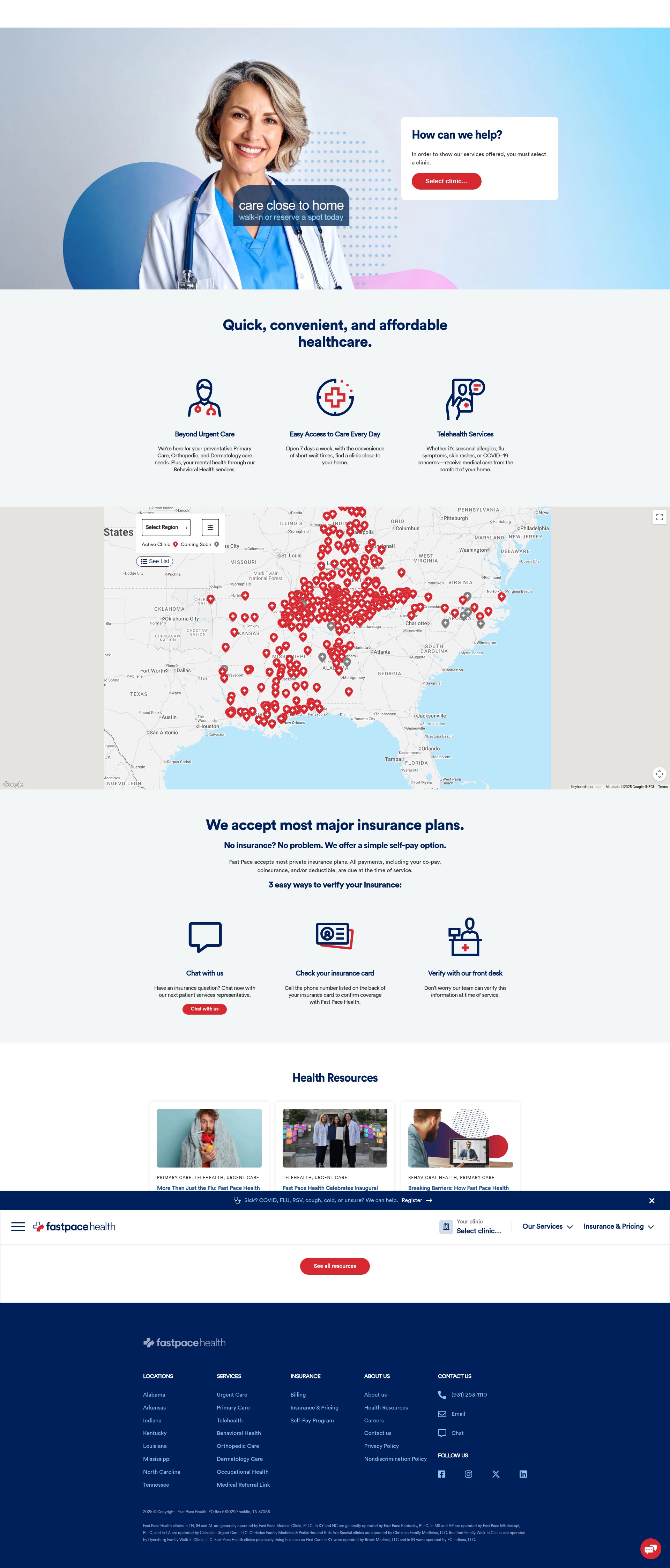 Screenshot of fastpacehealth.com