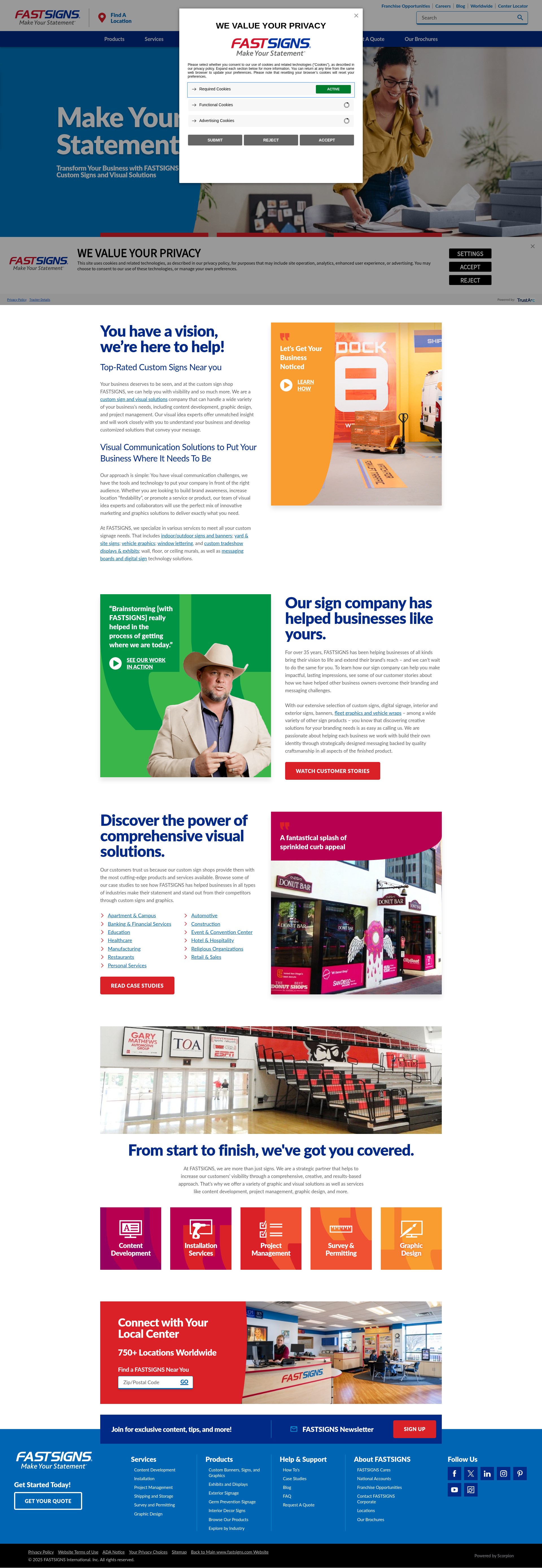 Screenshot of fastsigns.com