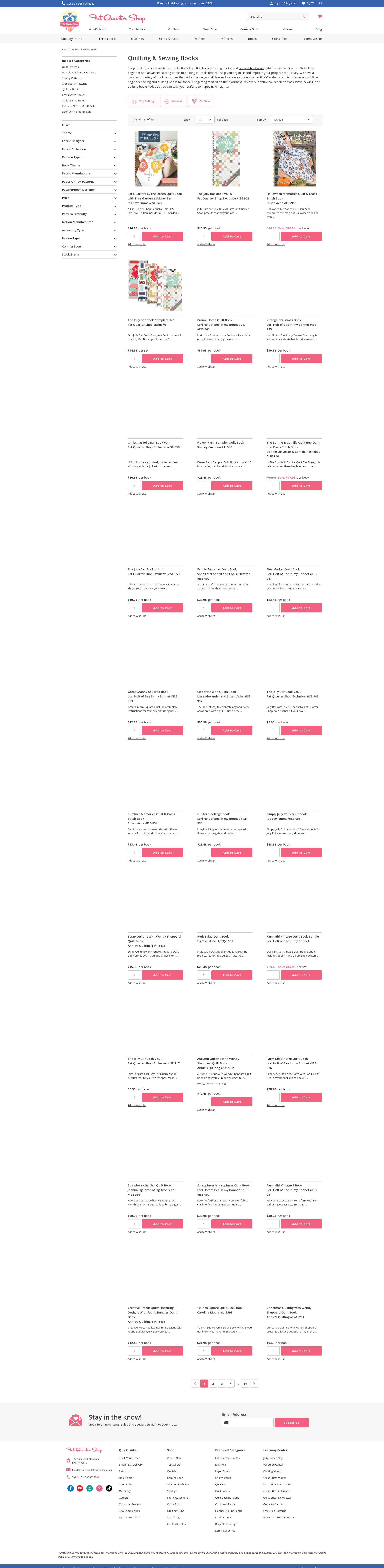Screenshot of fatquartershop.com
