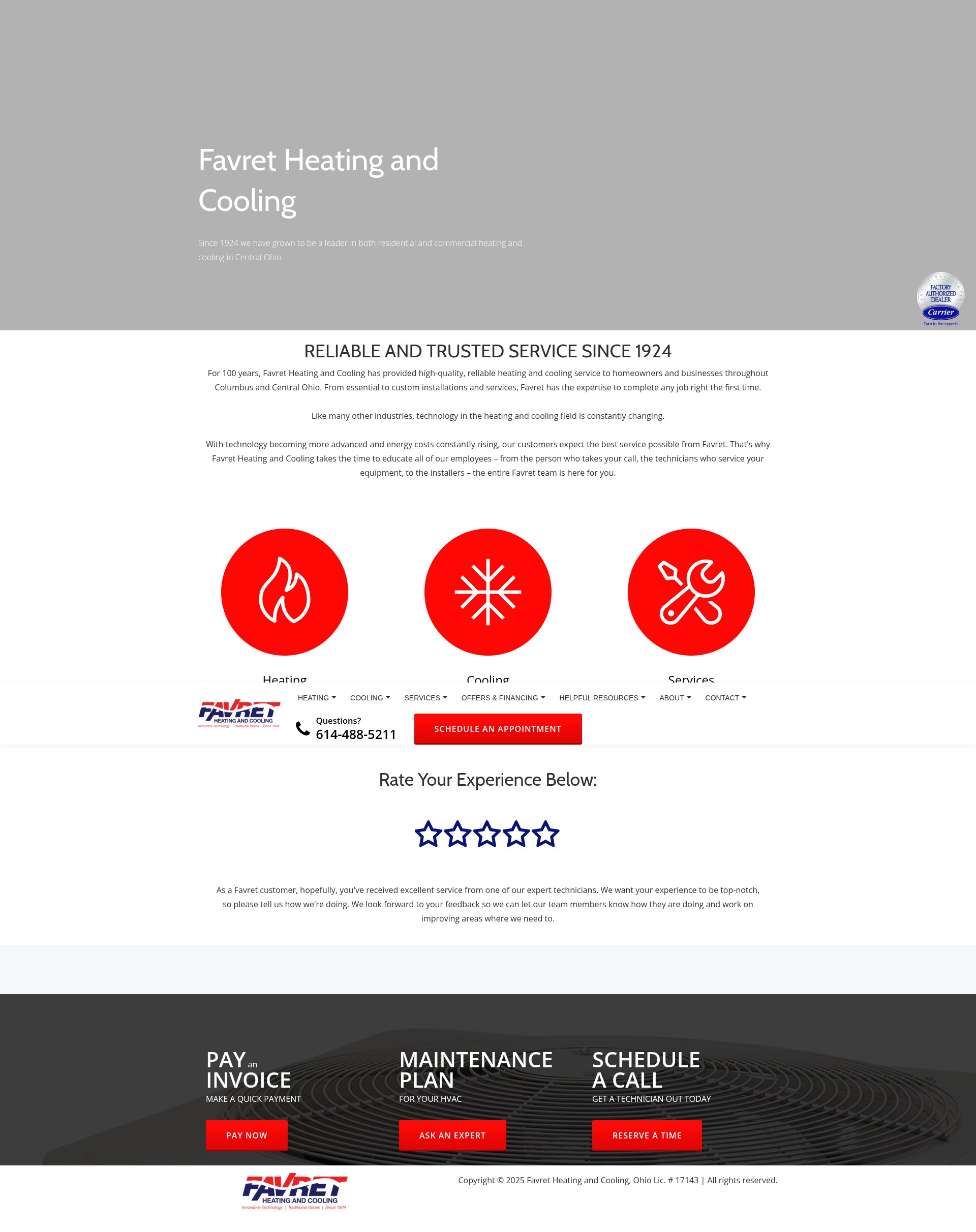 Screenshot of favret.com