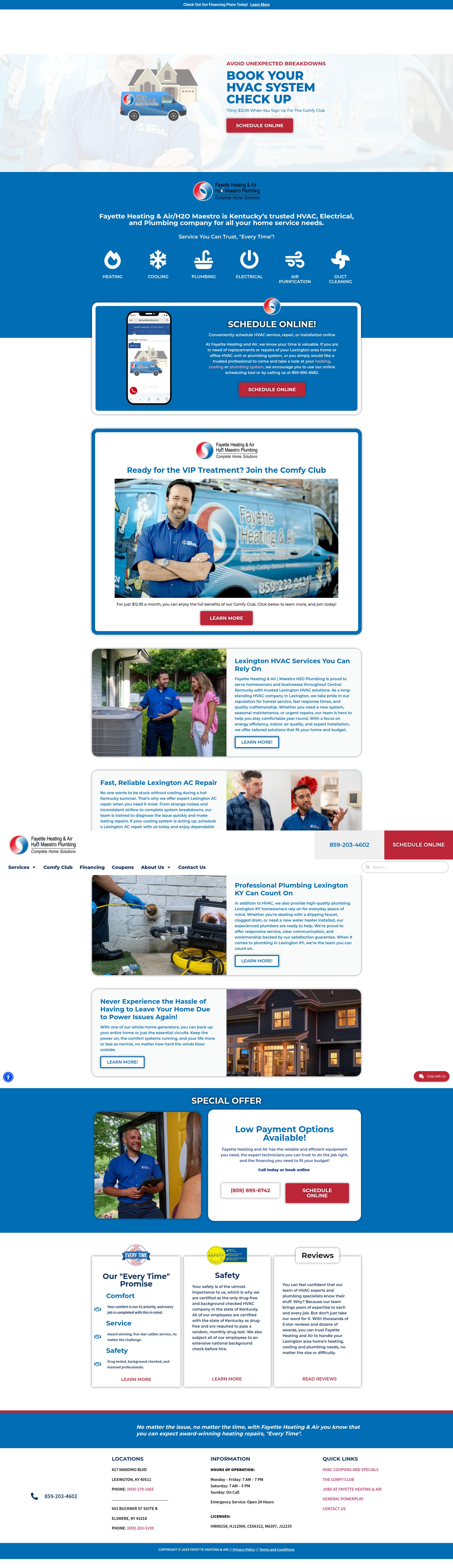 Screenshot of fayetteheating.com