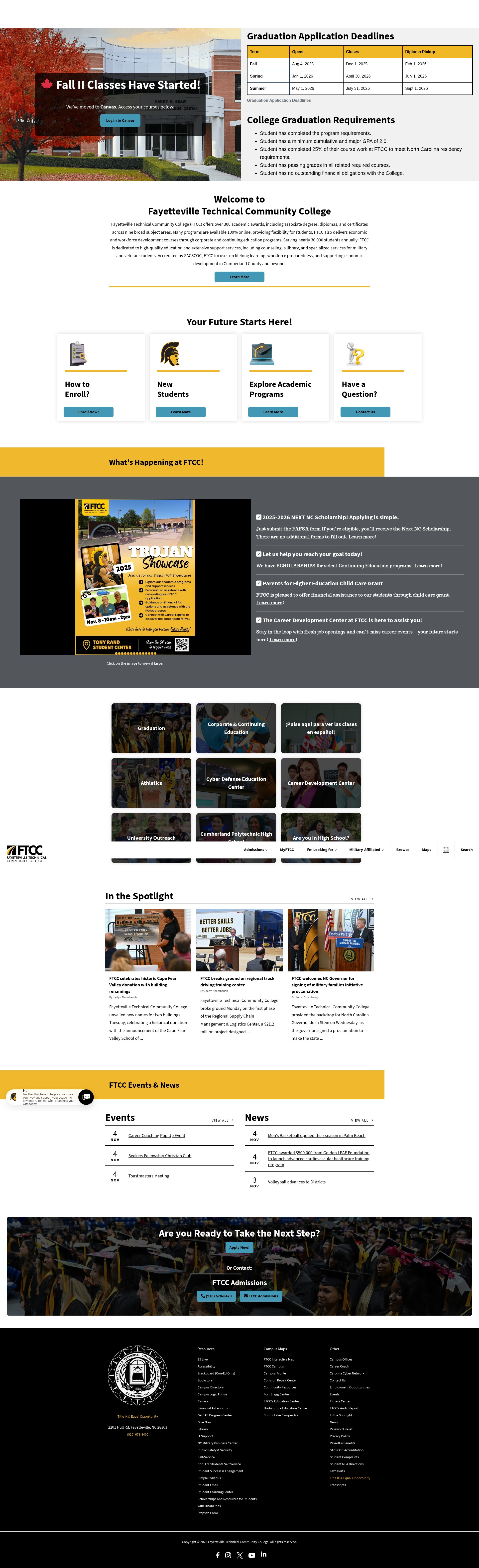 Screenshot of faytechcc.edu