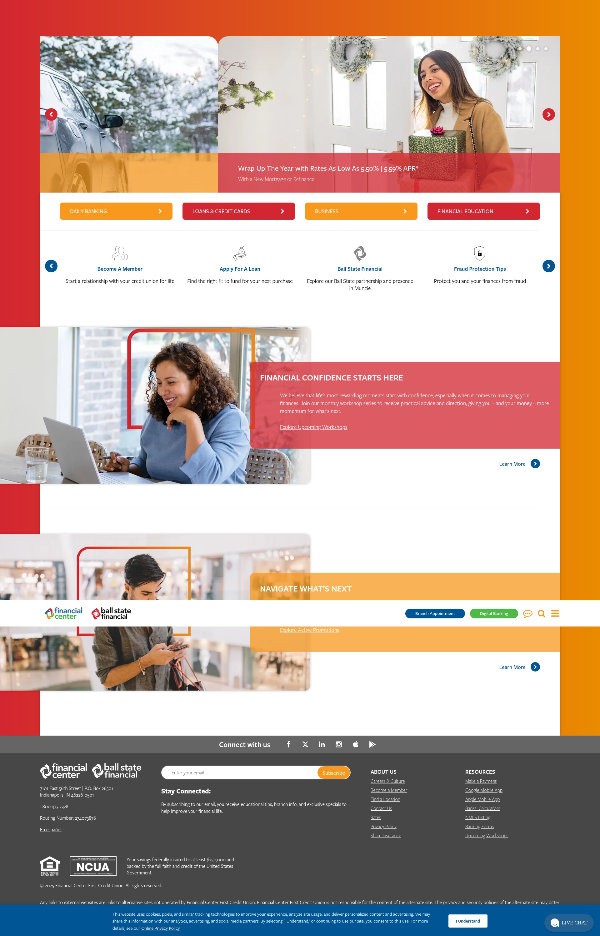 Screenshot of fcfcu.com