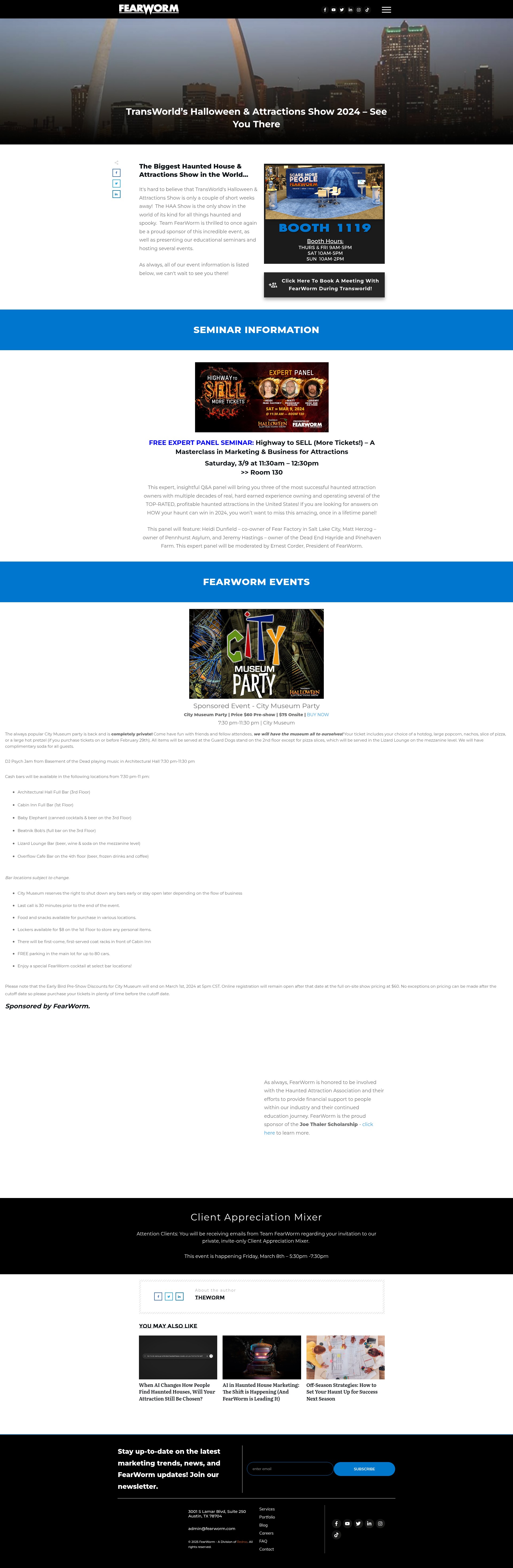 Screenshot of fearworm.com