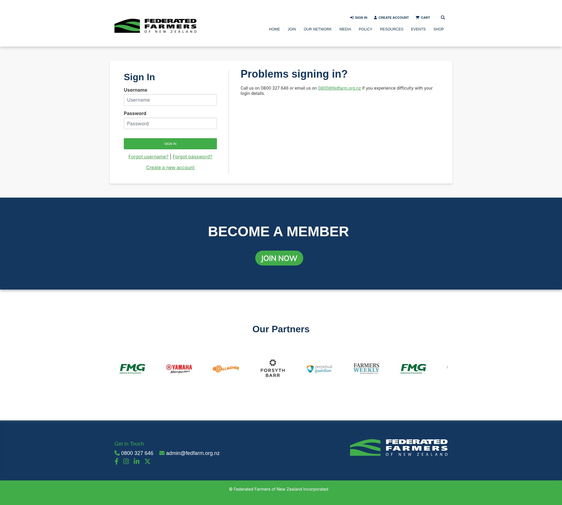 Screenshot of fedfarm.org.nz