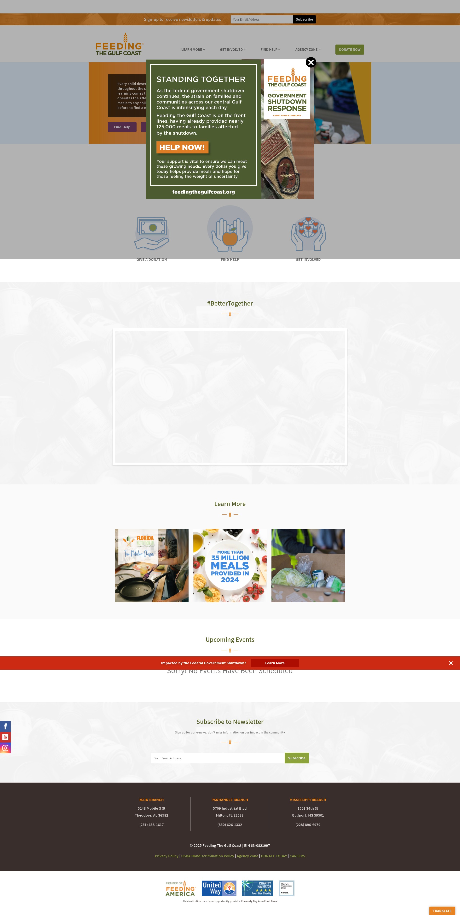 Screenshot of feedingthegulfcoast.org