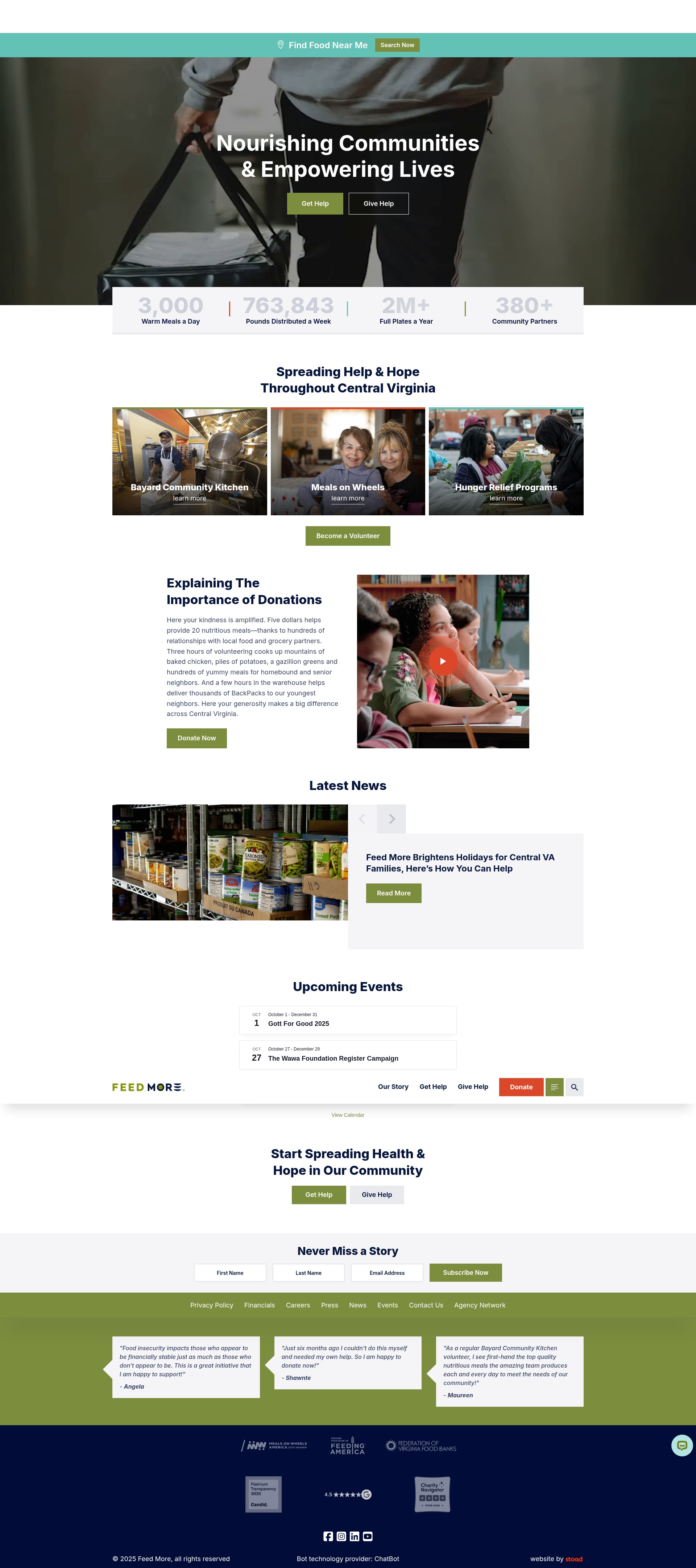 Screenshot of feedmore.org