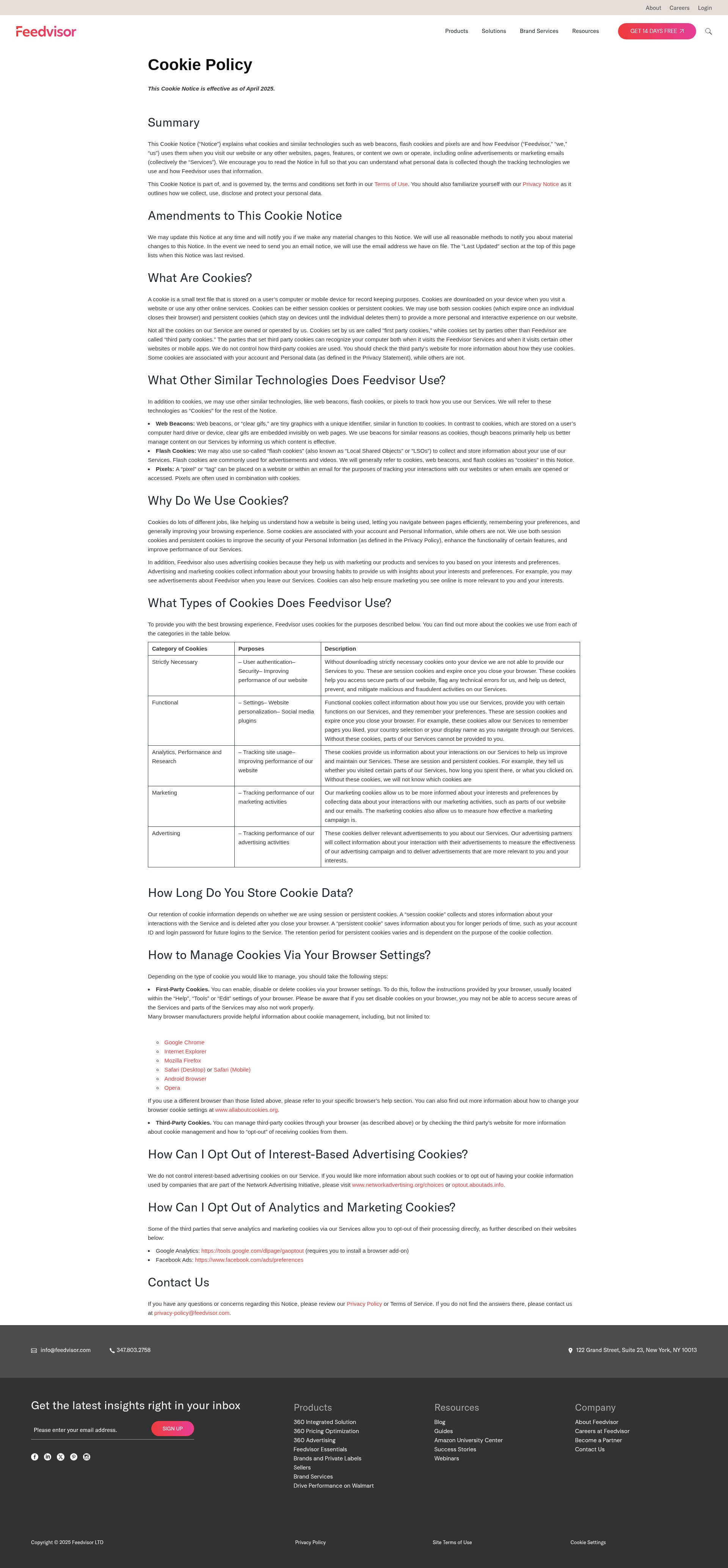 Screenshot of feedvisor.com