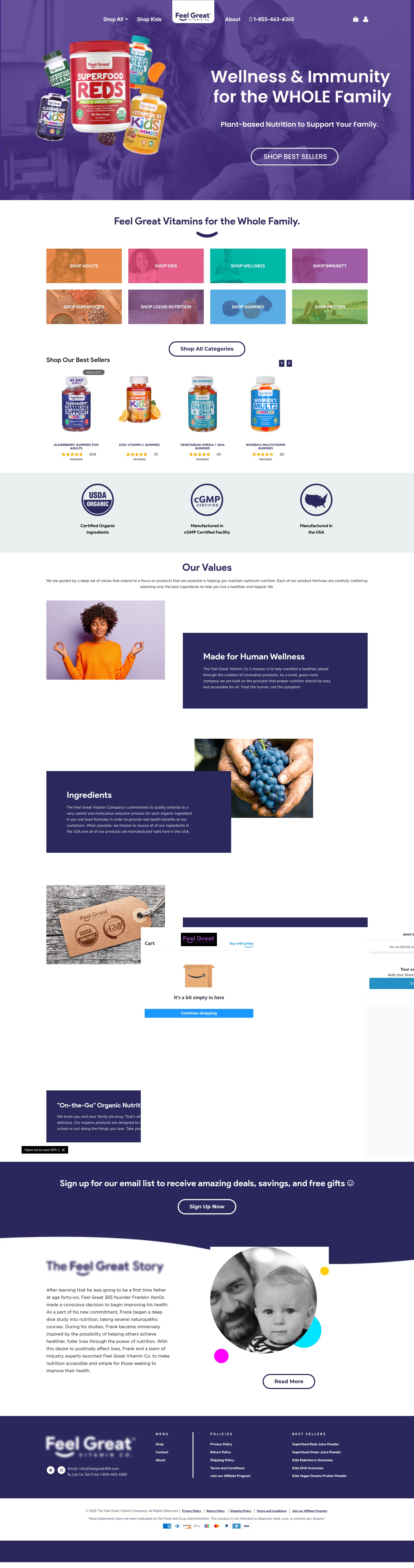 Screenshot of feelgreatvitamins.com