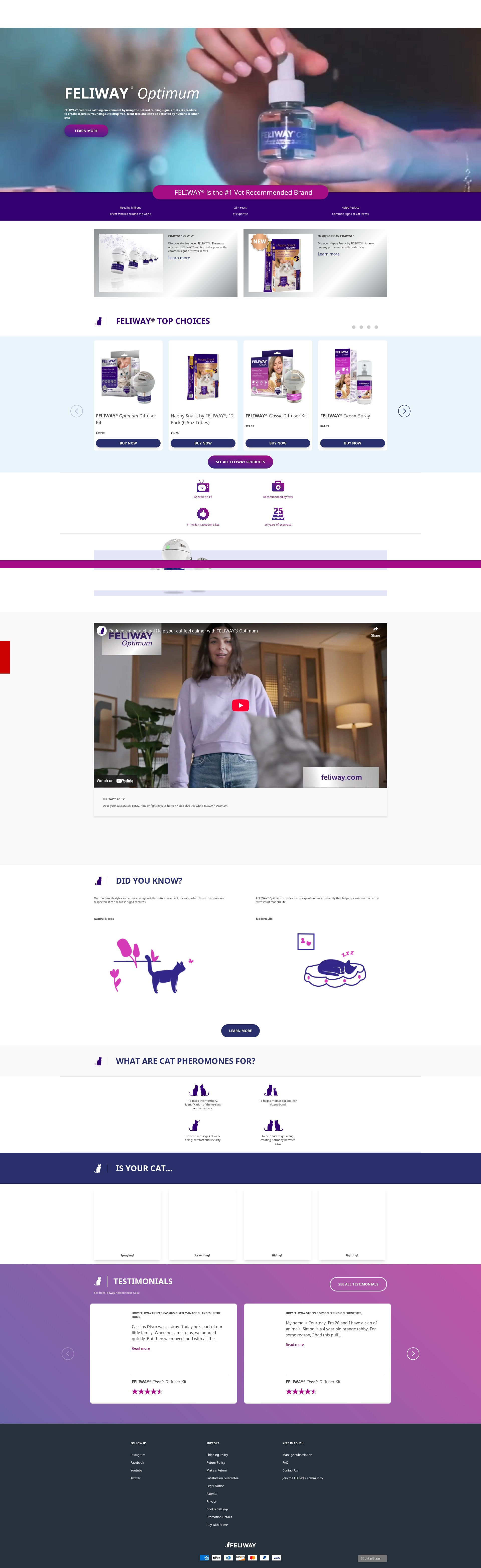 Screenshot of feliway.com