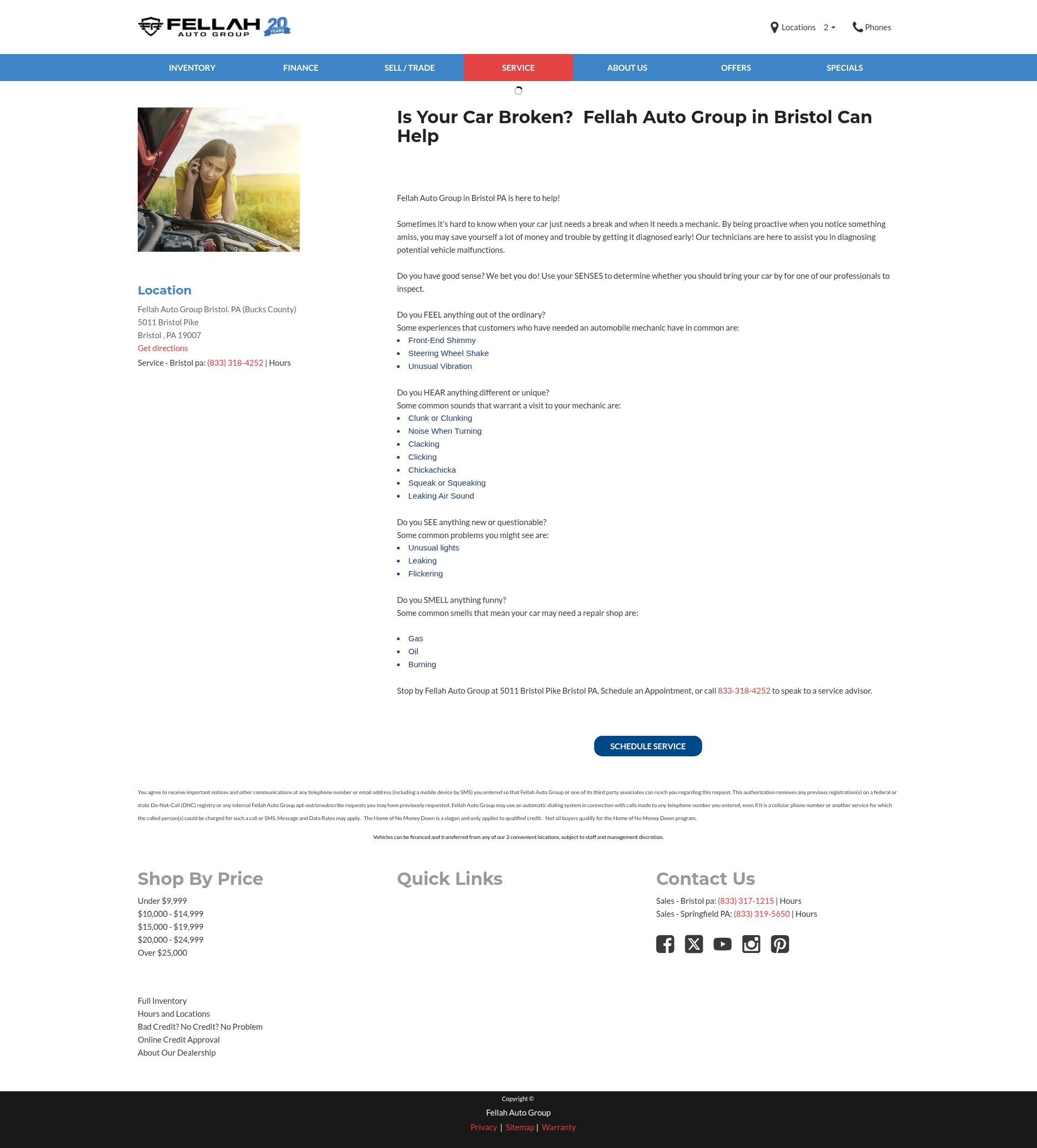 Screenshot of fellahautogroup.com