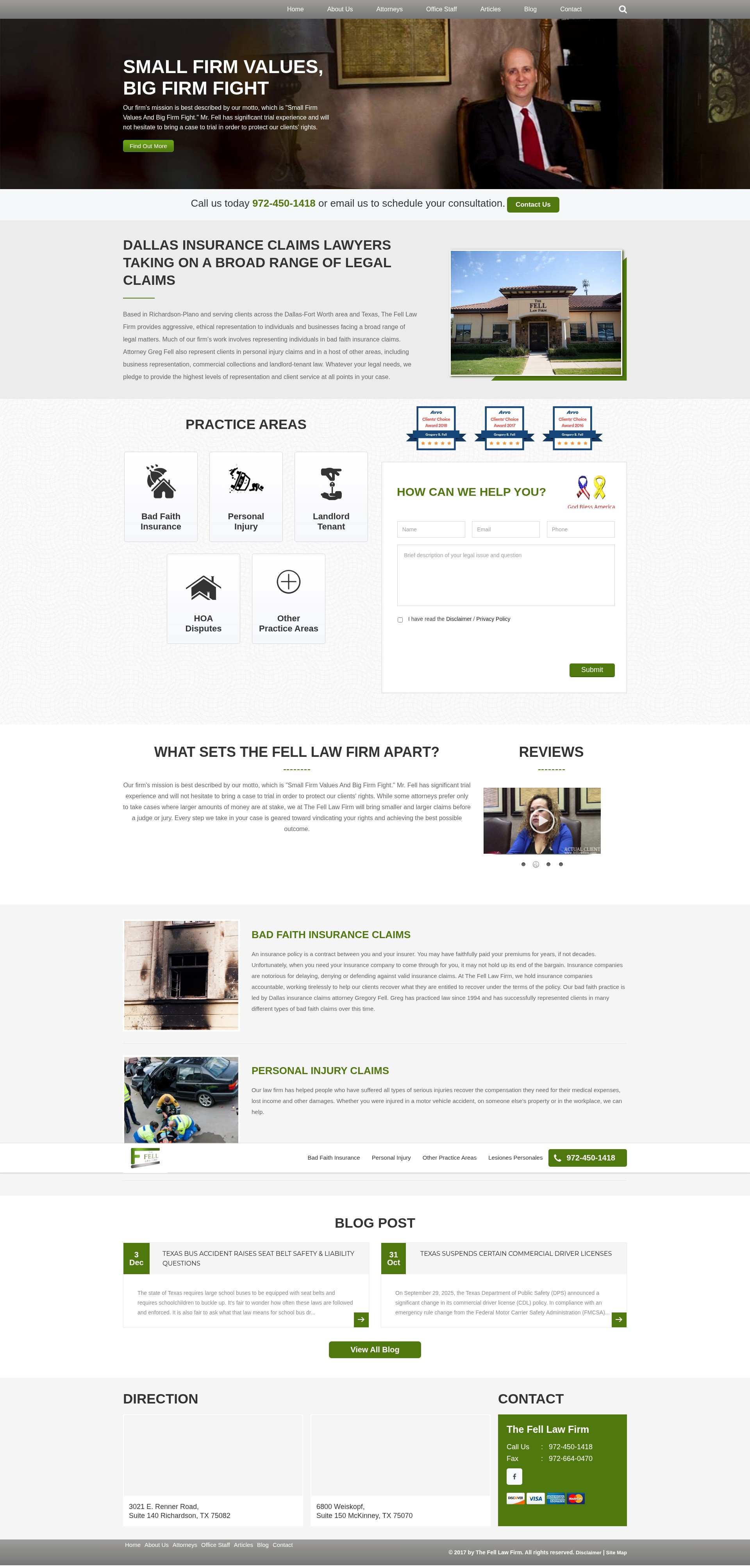 Screenshot of felllawfirm.com