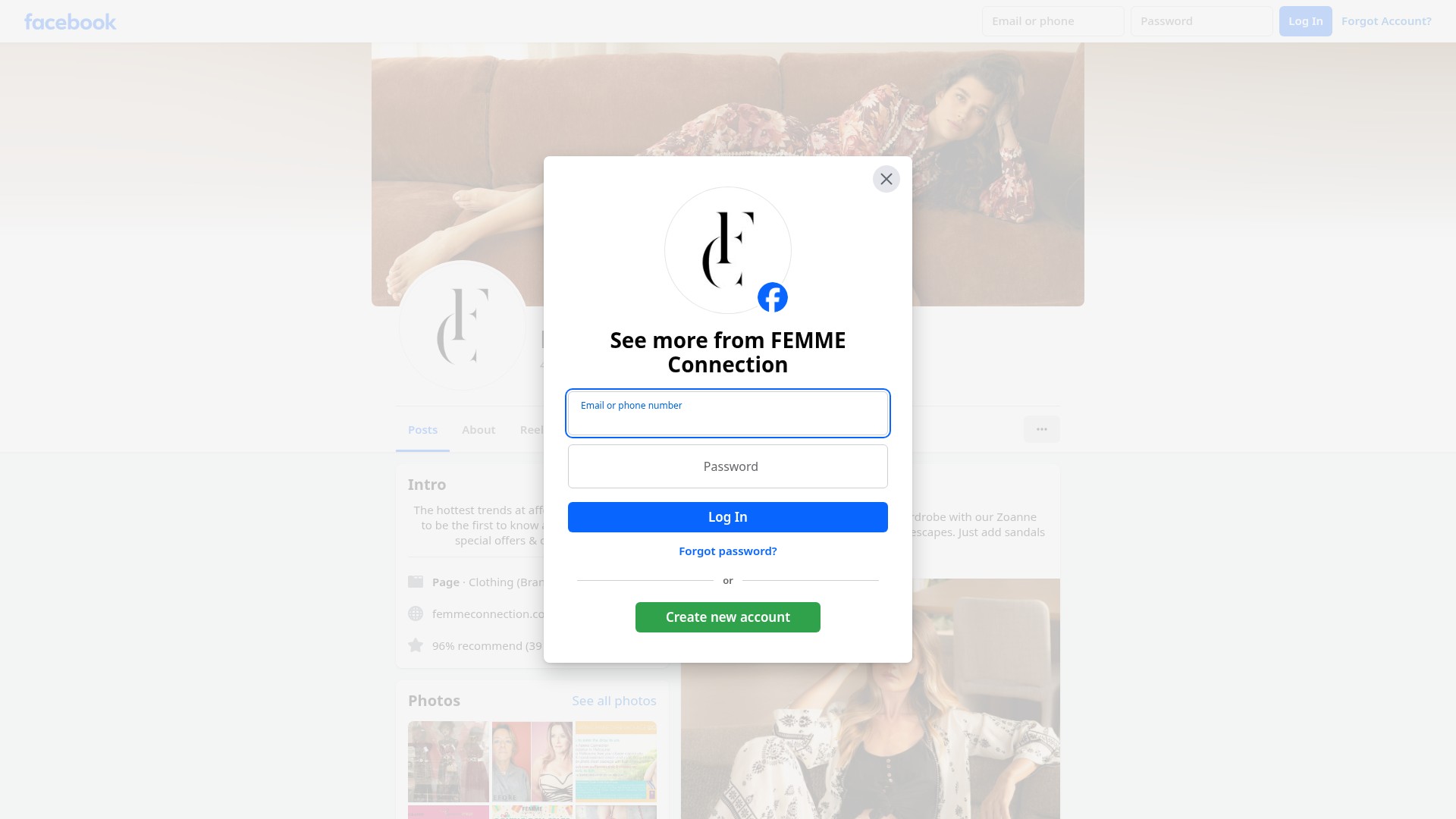 Screenshot of femmeconnection.com.au