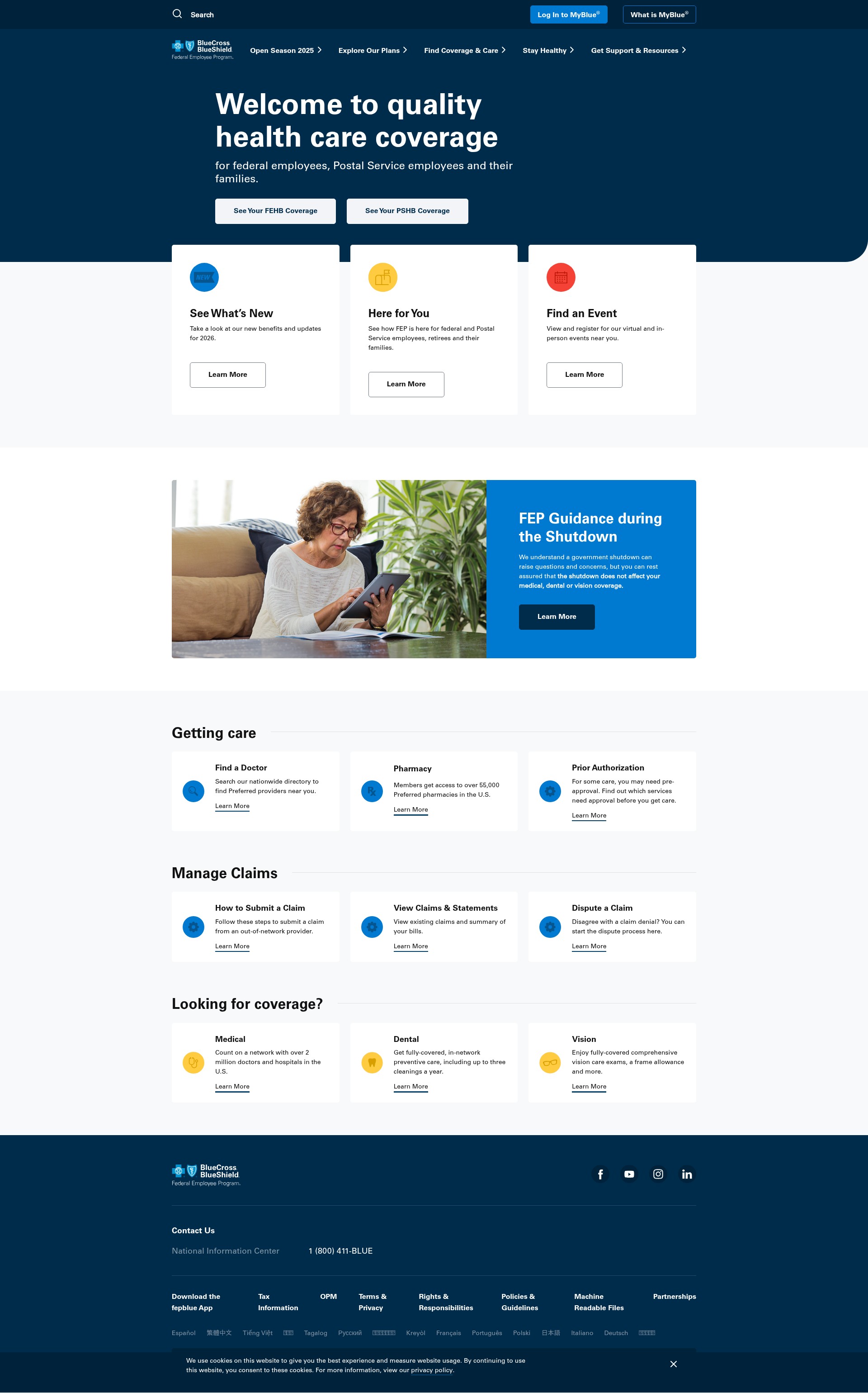 Screenshot of fepblue.org