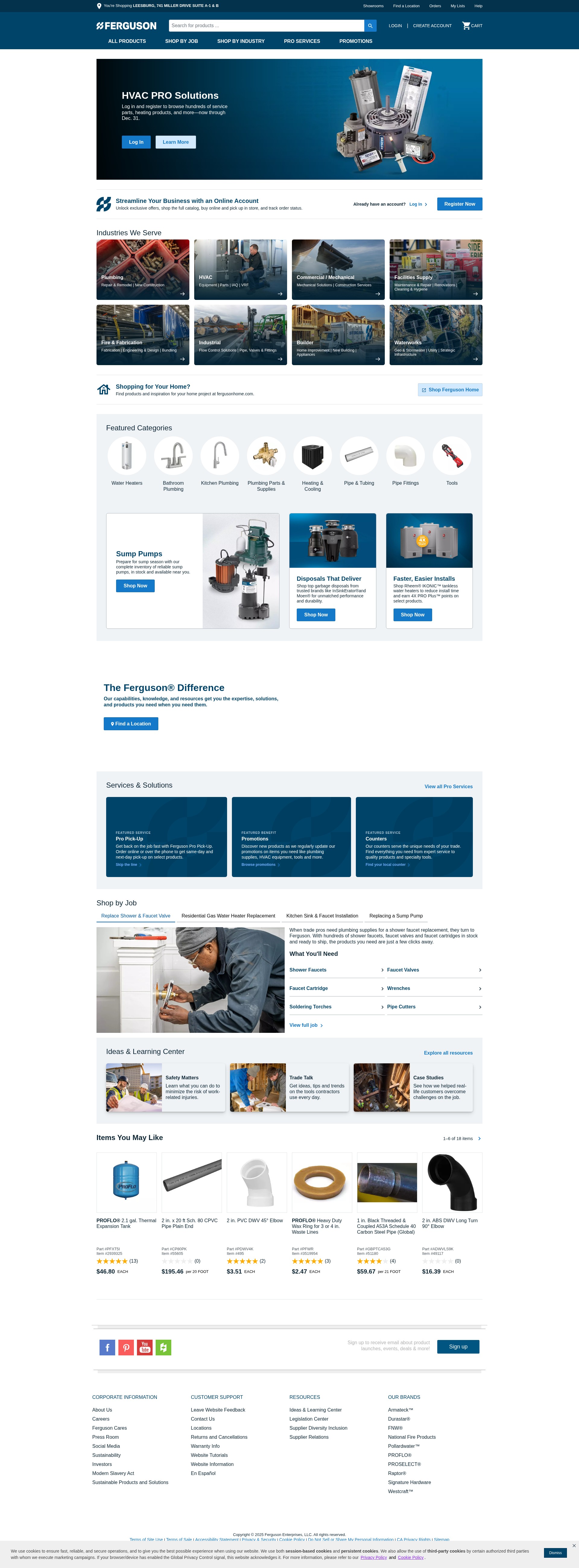 Screenshot of ferguson.com