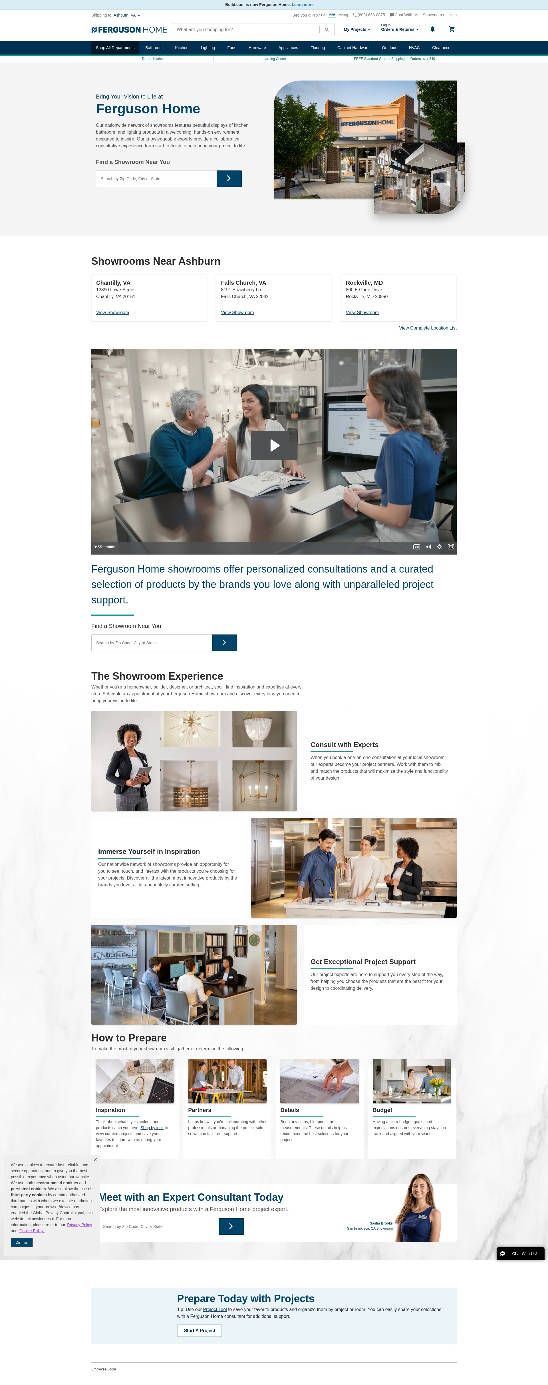 Screenshot of fergusonshowrooms.com