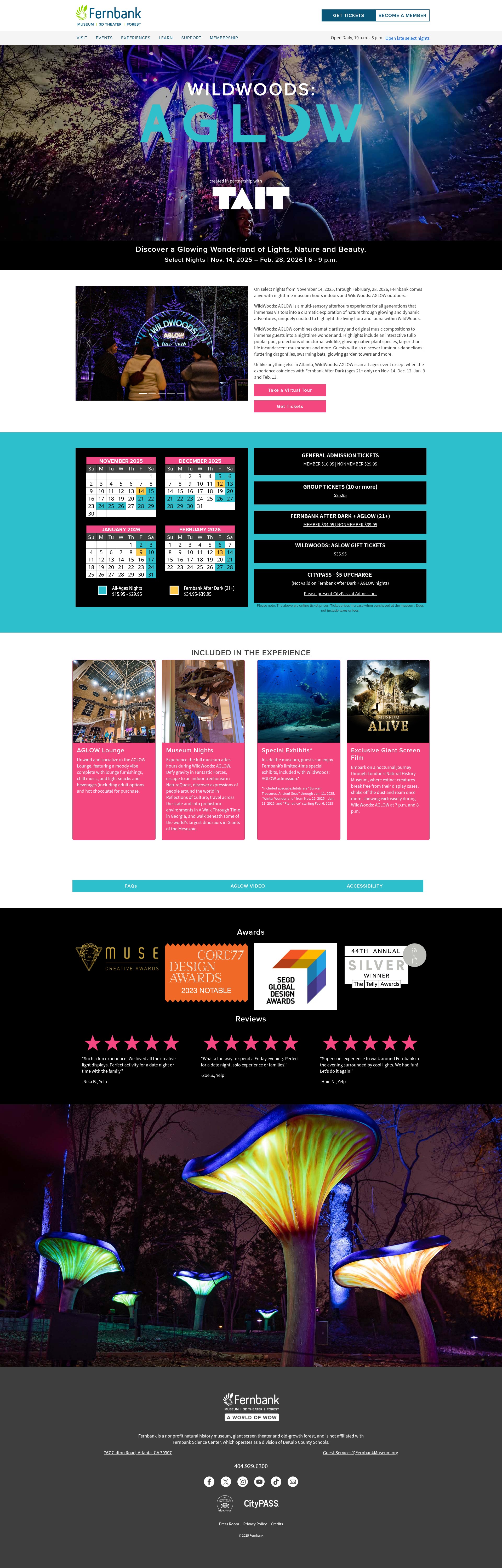 Screenshot of fernbankmuseum.org