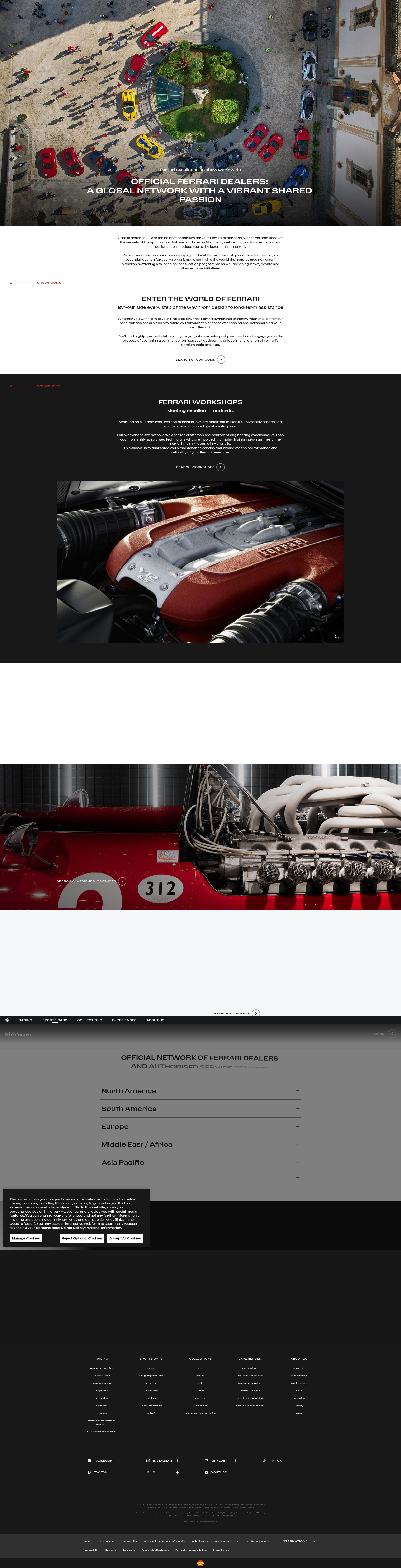 Screenshot of ferraridealers.com