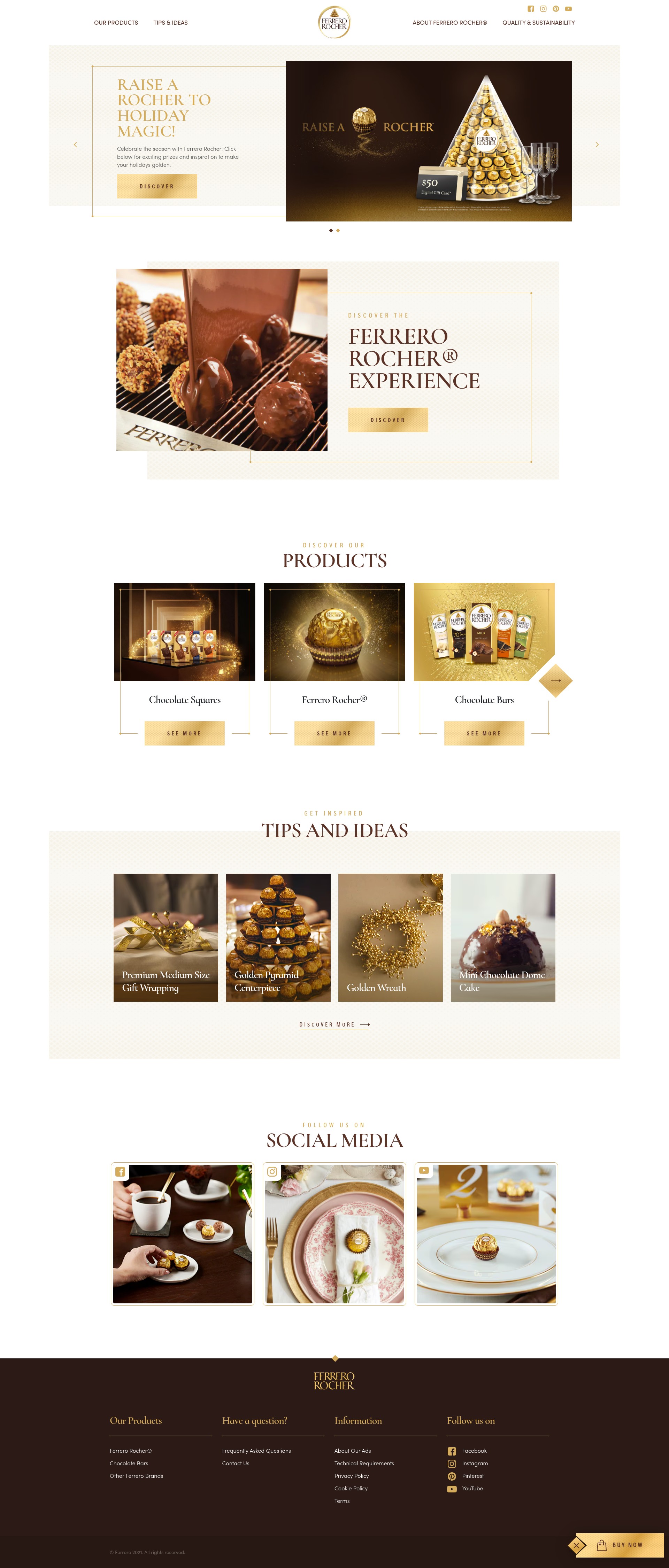 Screenshot of ferrerorocher.com