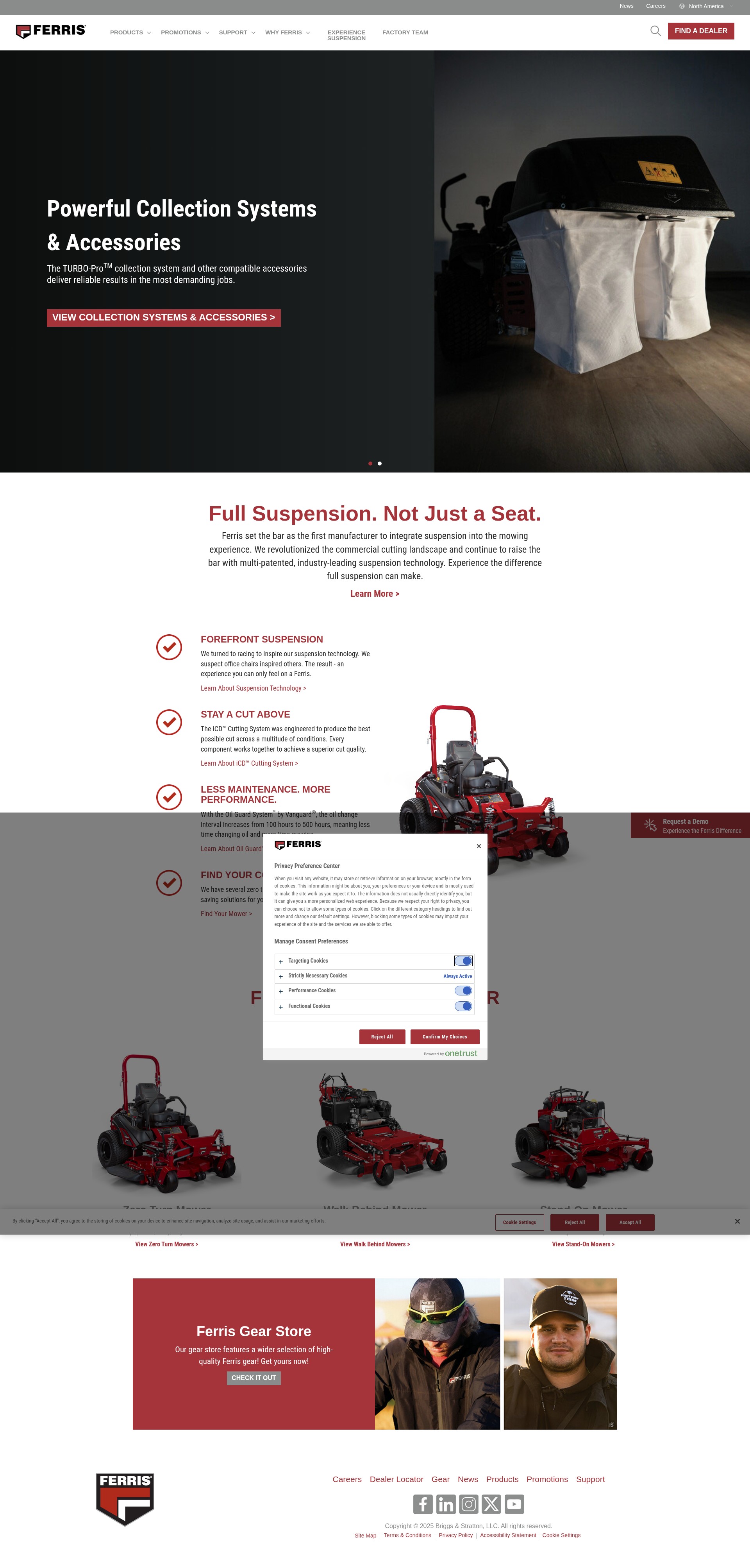 Screenshot of ferrismowers.com