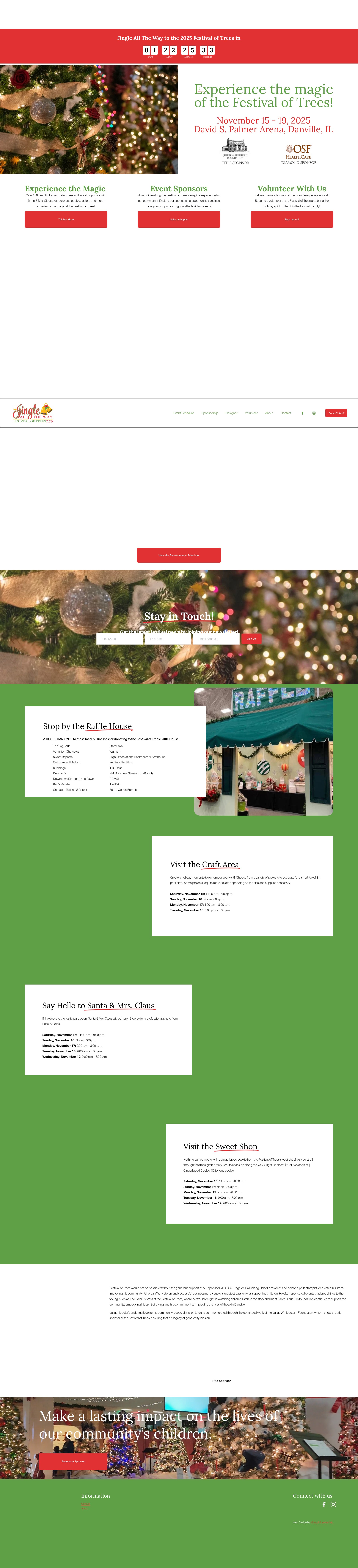 Screenshot of festivaloftreesdanville.com
