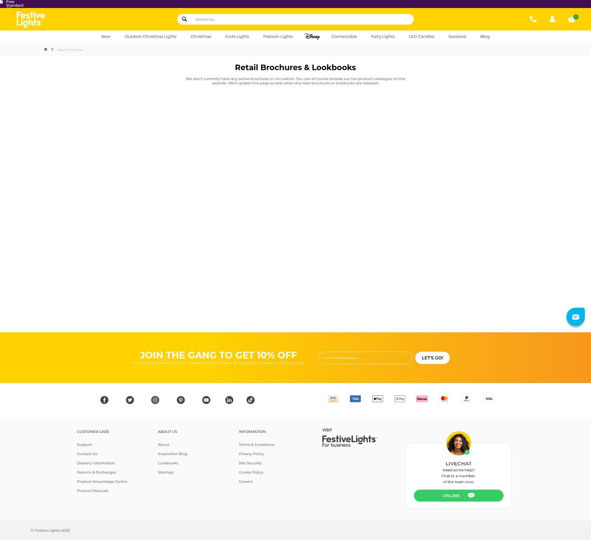 Screenshot of festive-lights.com