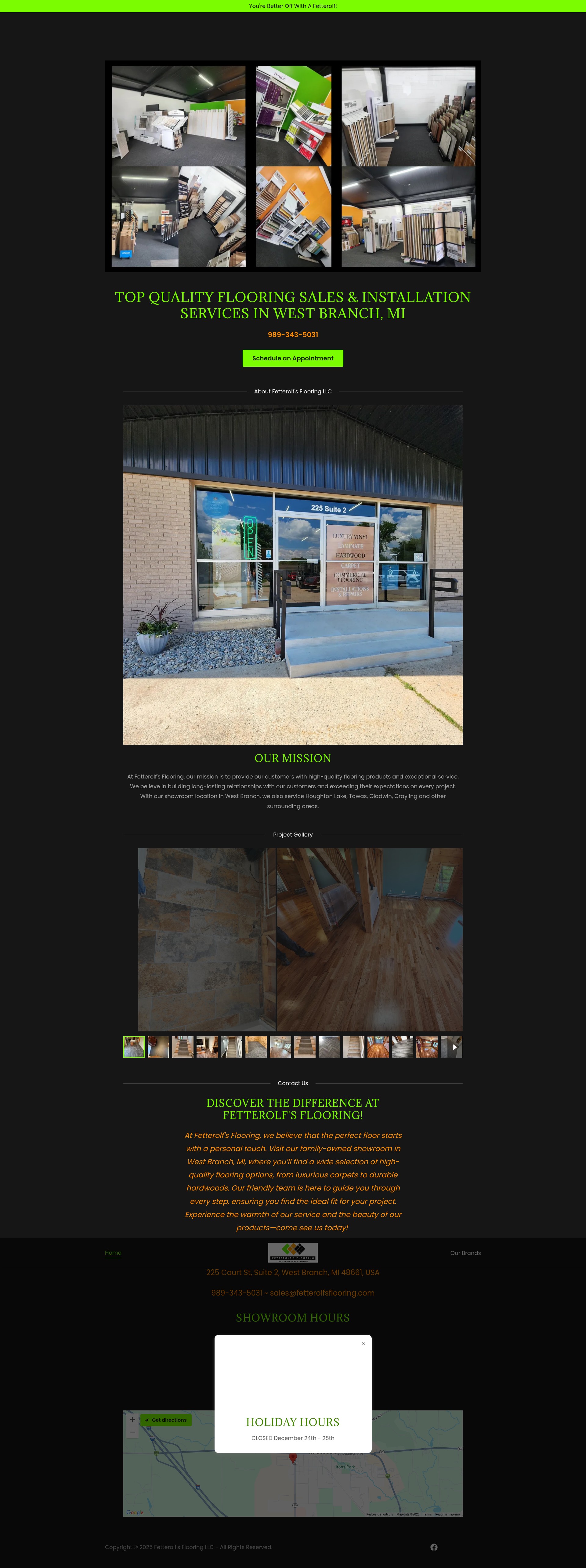 Screenshot of fetterolfsflooring.com