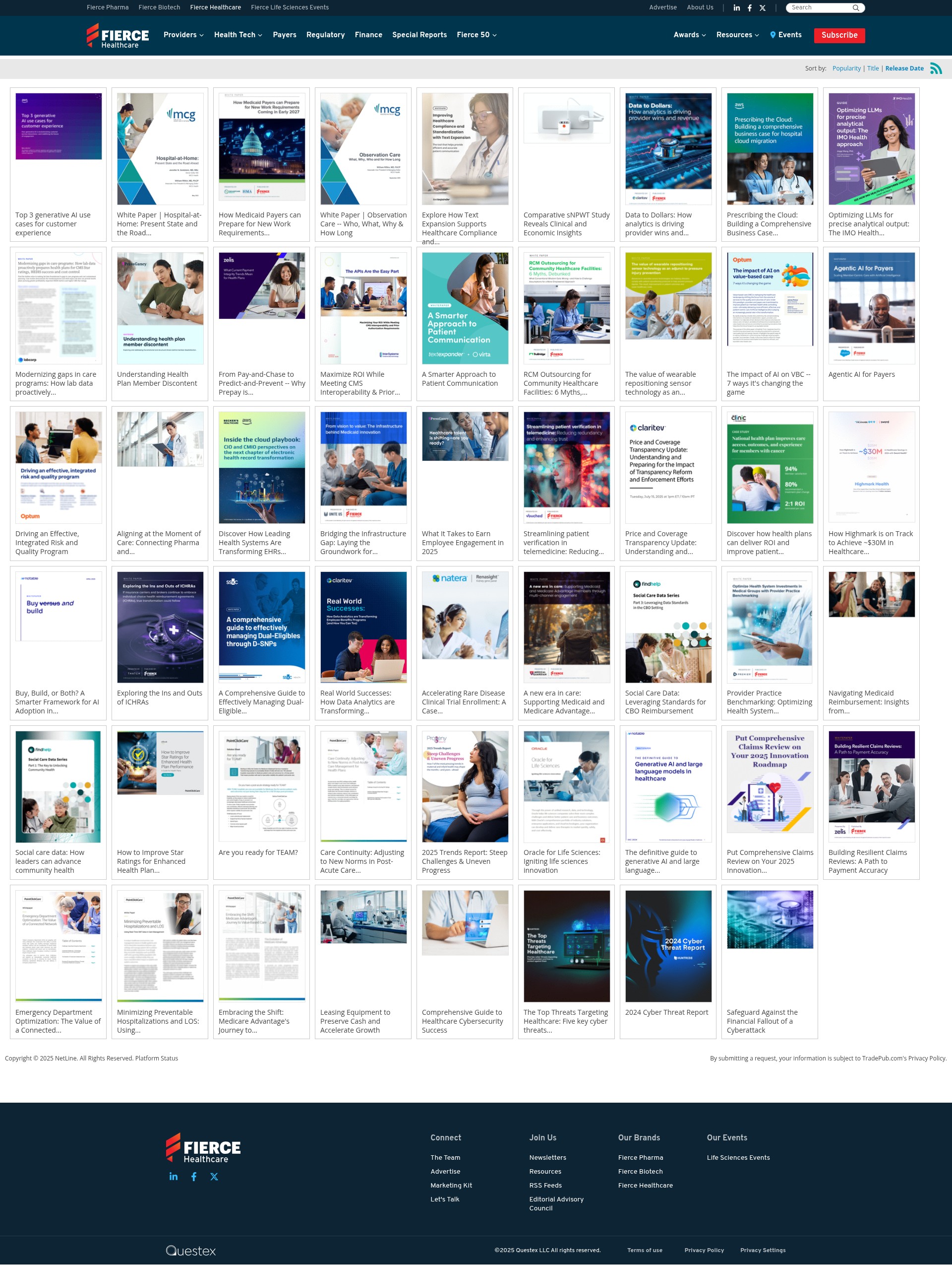 Screenshot of fh-resources.fiercehealthcare.com