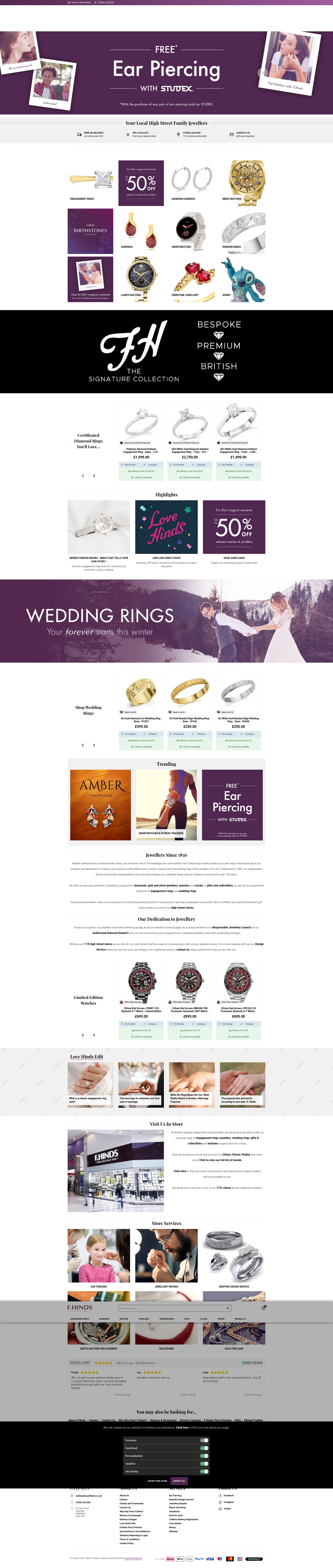 Screenshot of fhinds.co.uk