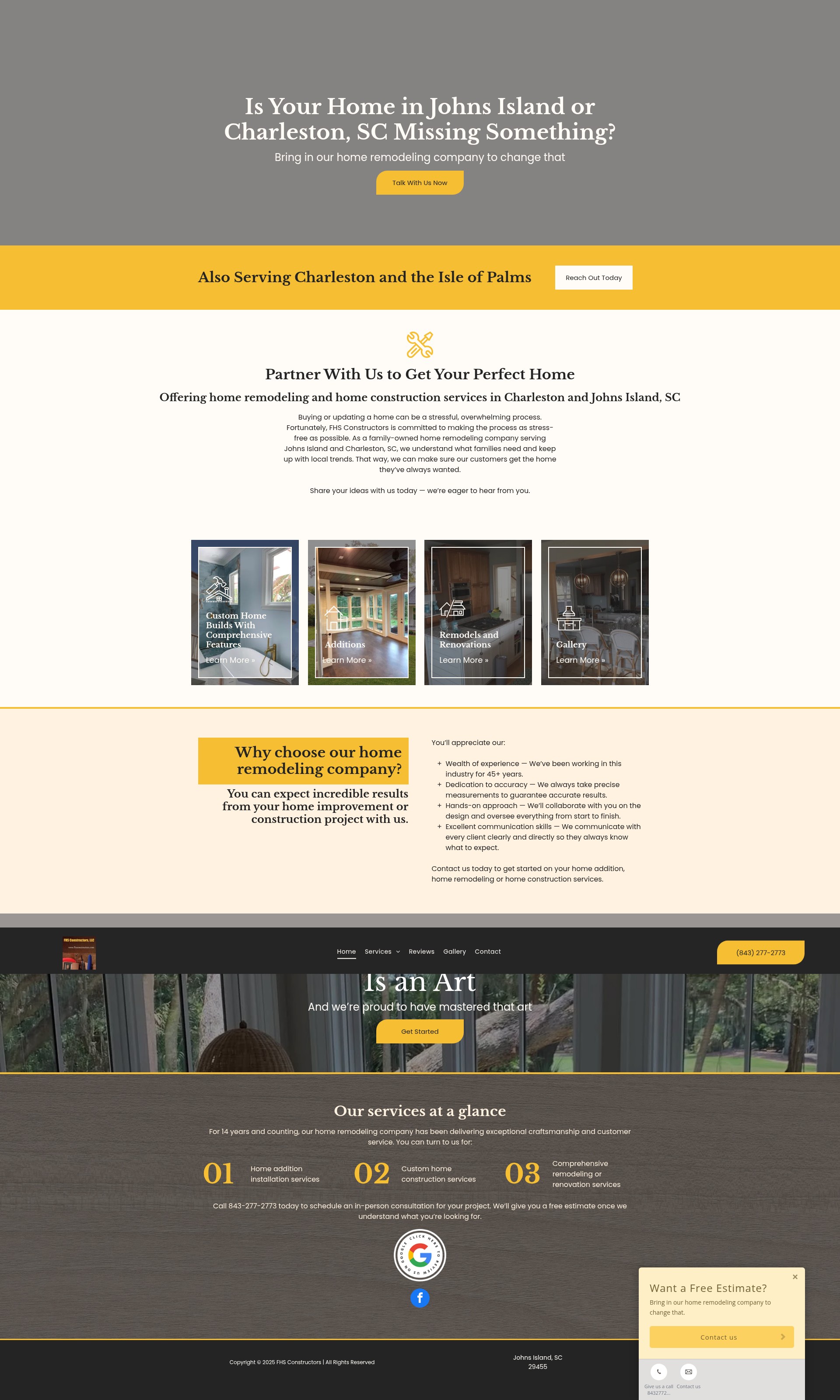 Screenshot of fhsconstructors.com