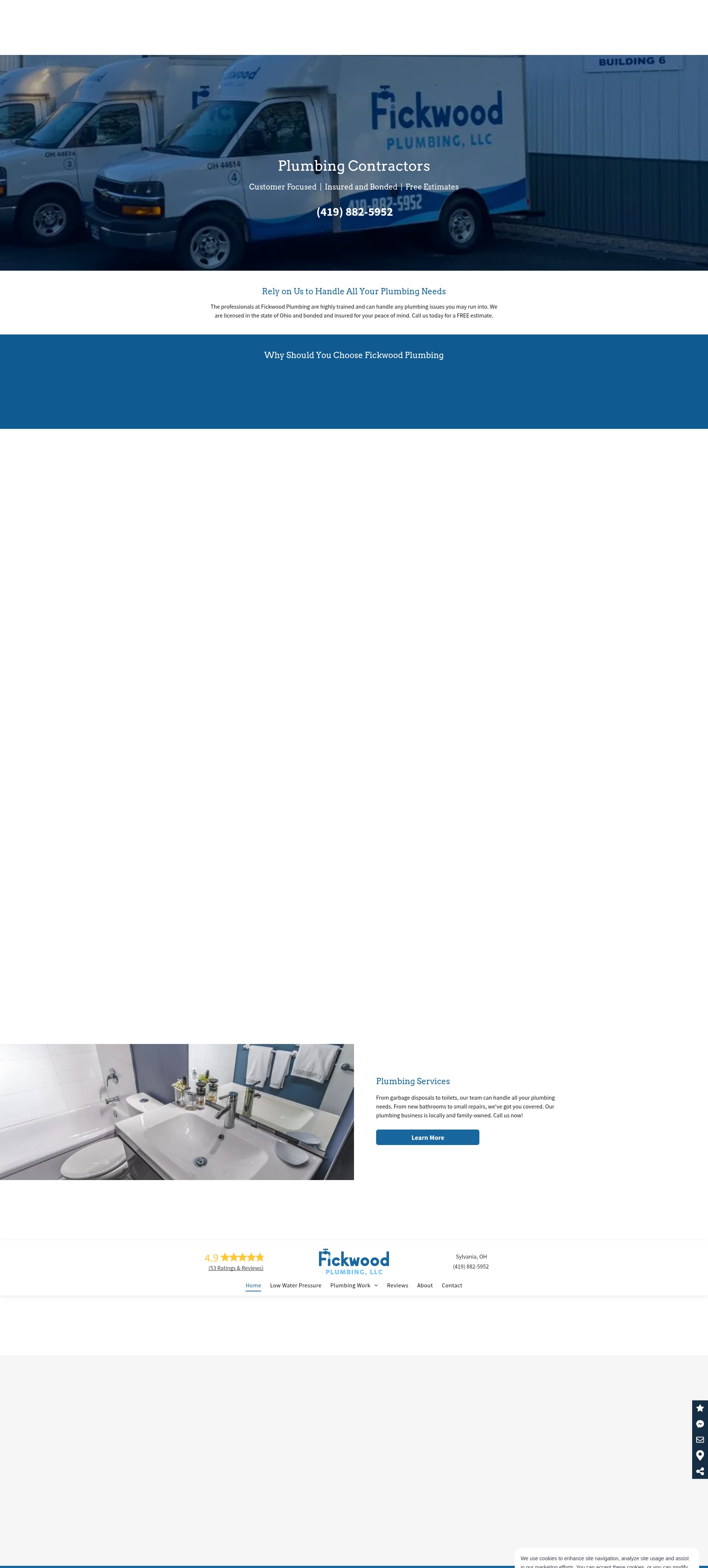 Screenshot of fickwoodplumbing.com