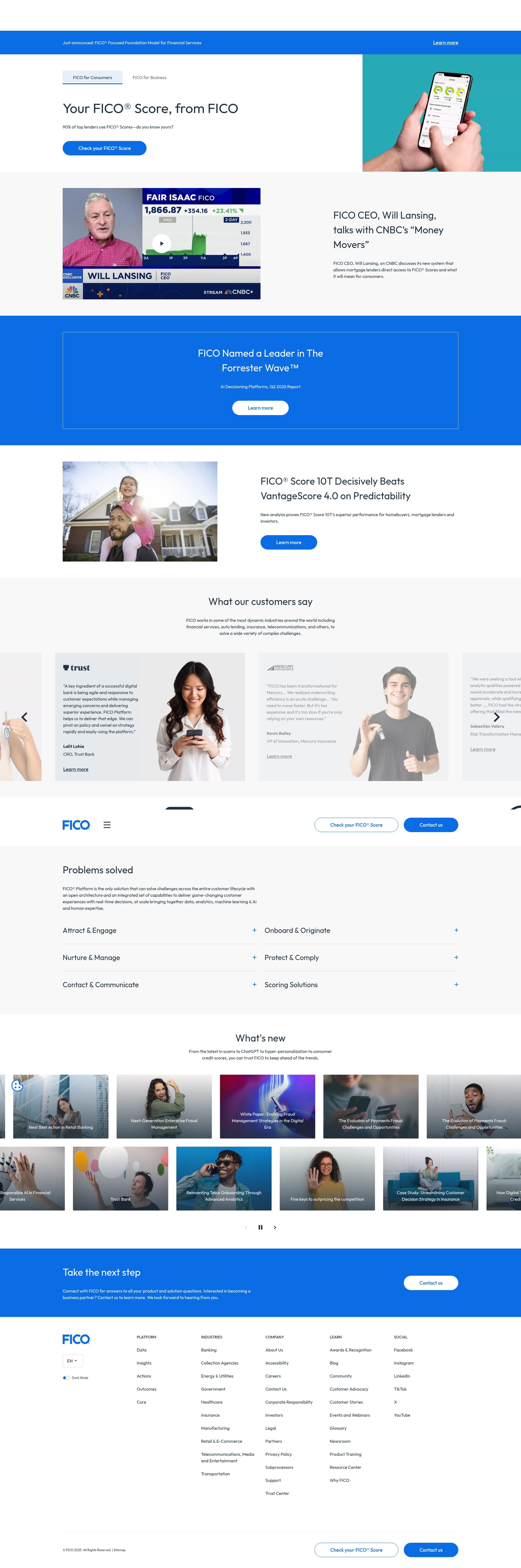 Screenshot of fico.com