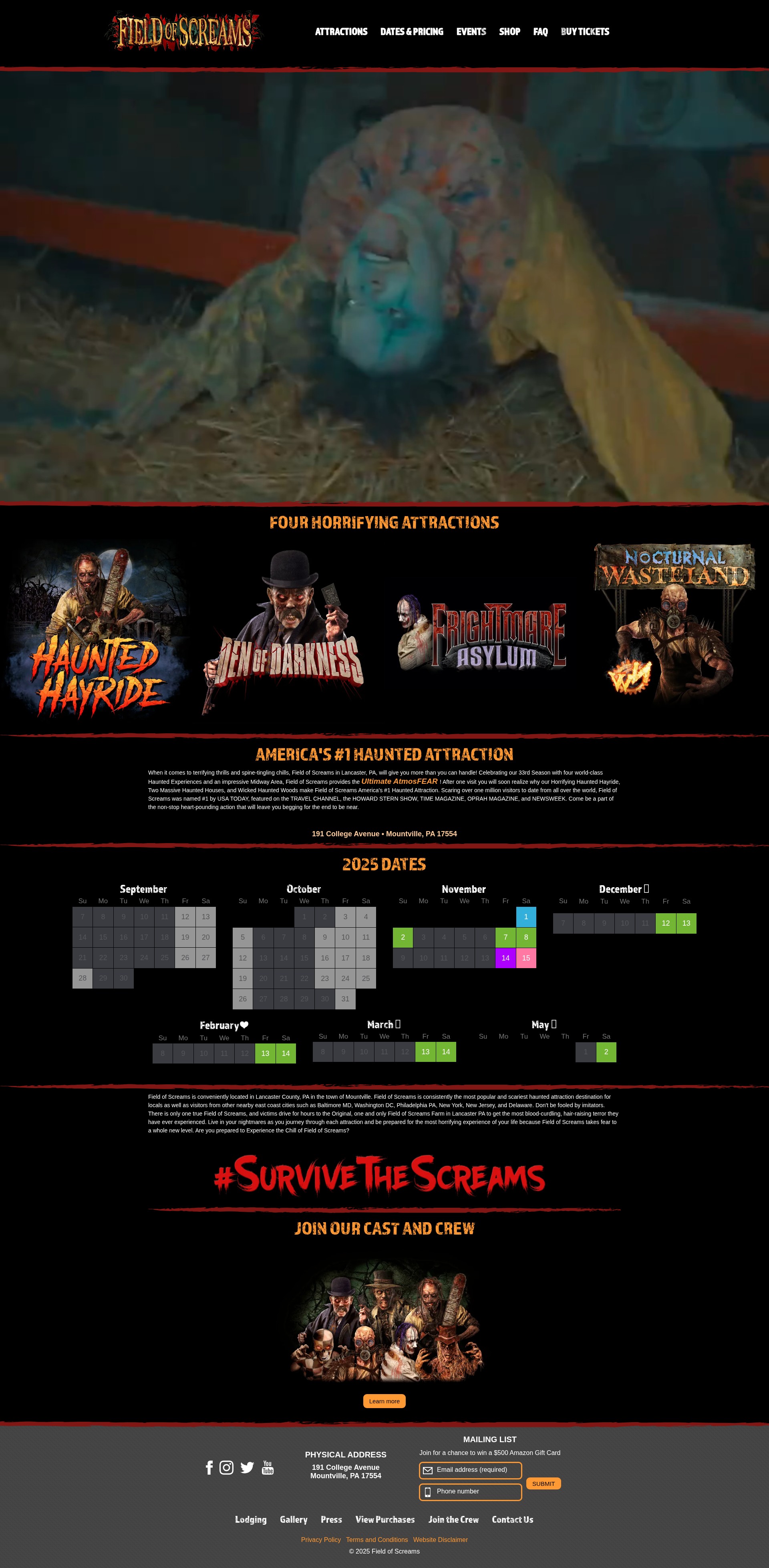 Screenshot of fieldofscreams.com