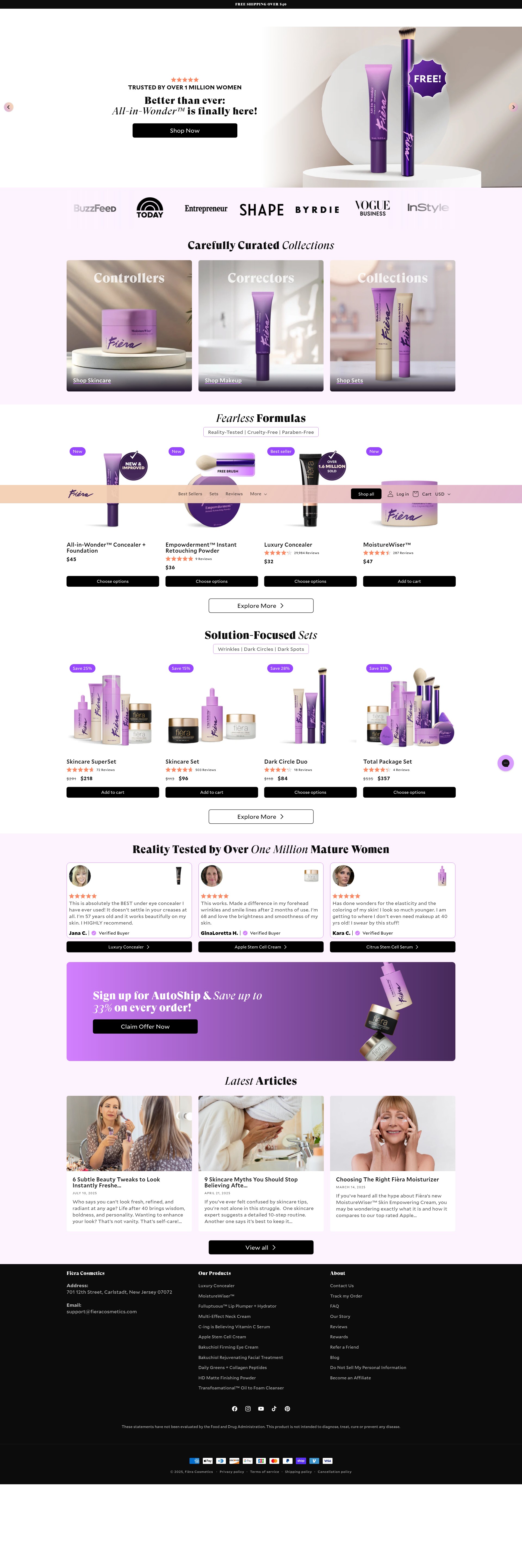 Screenshot of fiera-cosmetics.myshopify.com