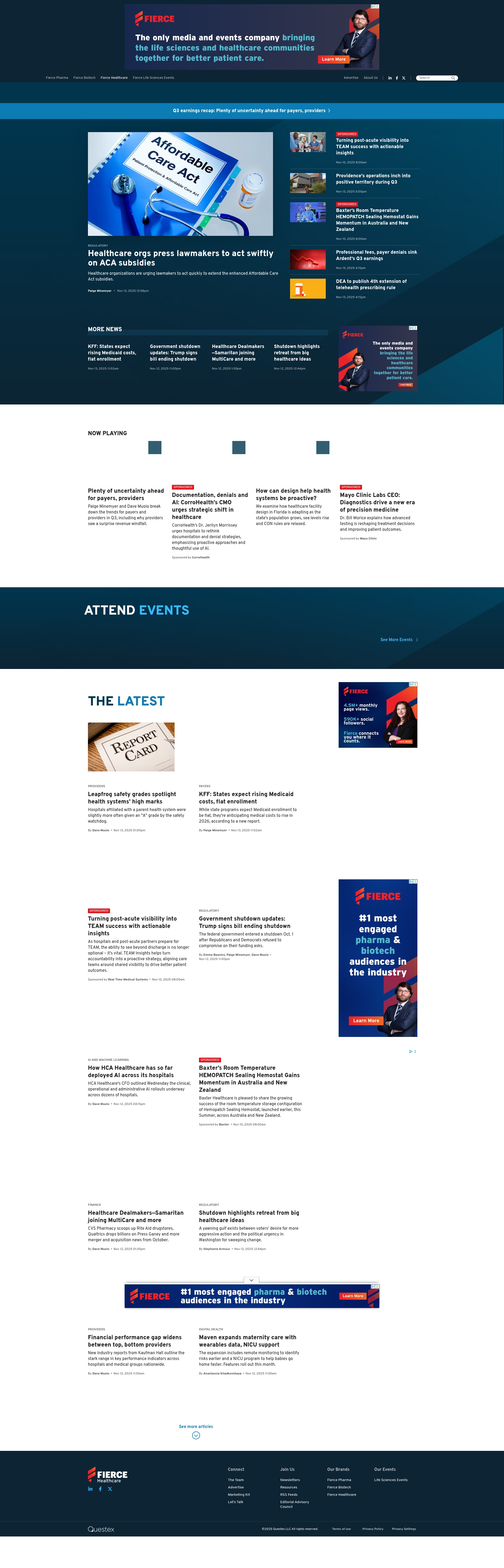 Screenshot of fiercehealthcare.com