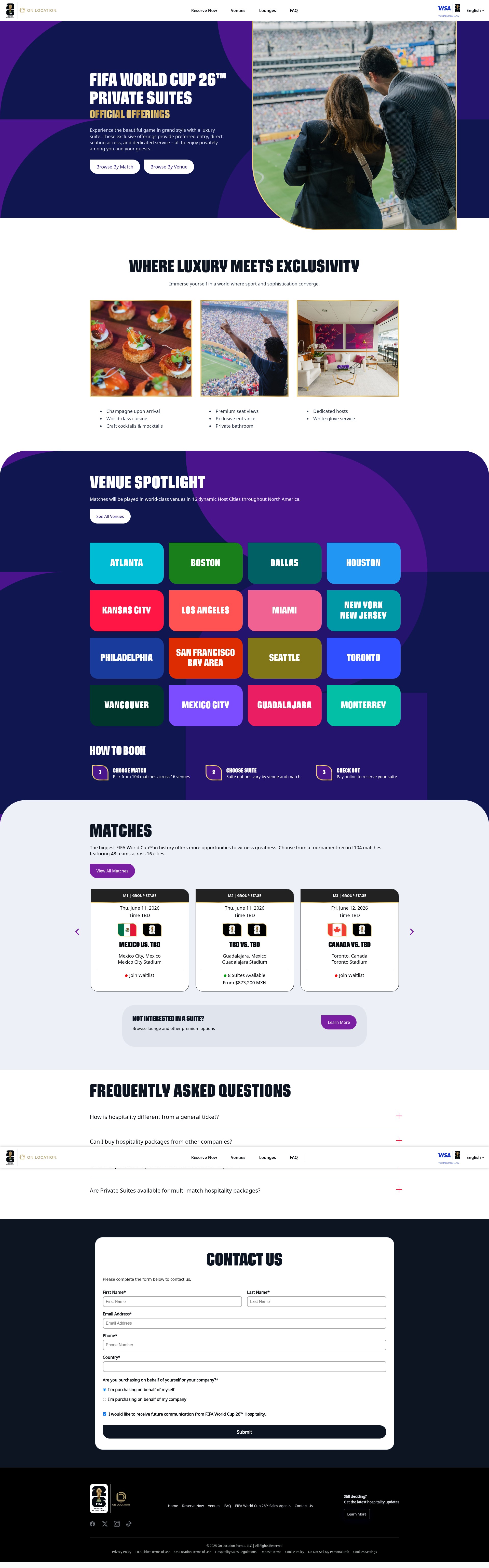 Screenshot of fifaworldcup26.suites.fifa.com