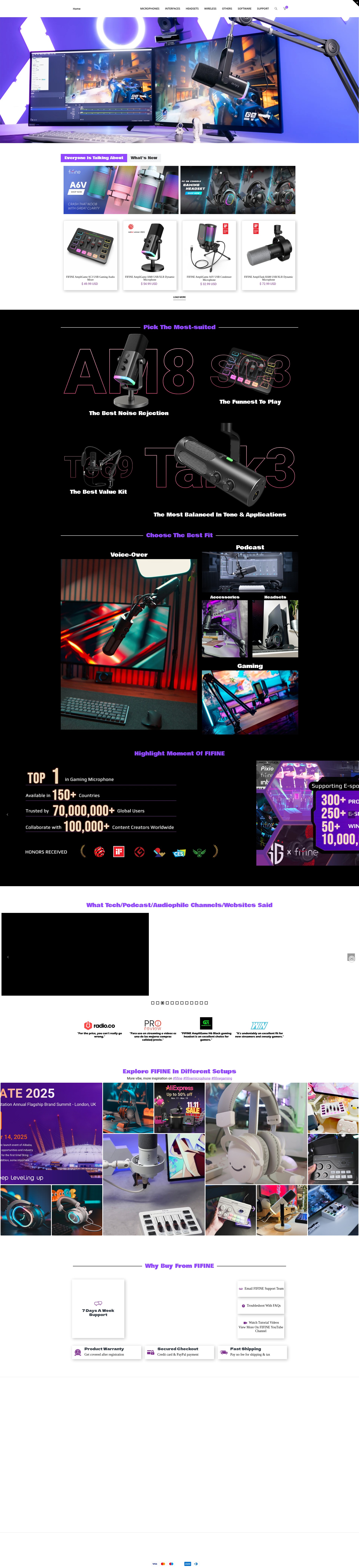 Screenshot of fifinemicrophone.com