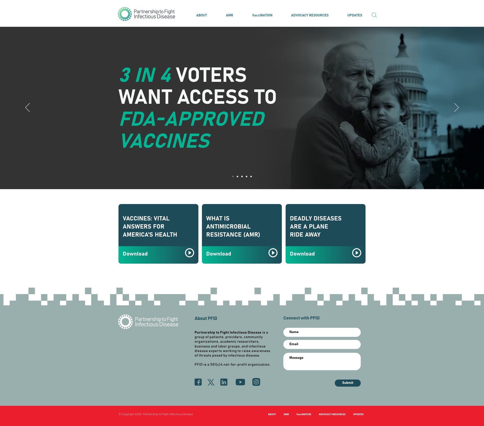 Screenshot of fightinfectiousdisease.org