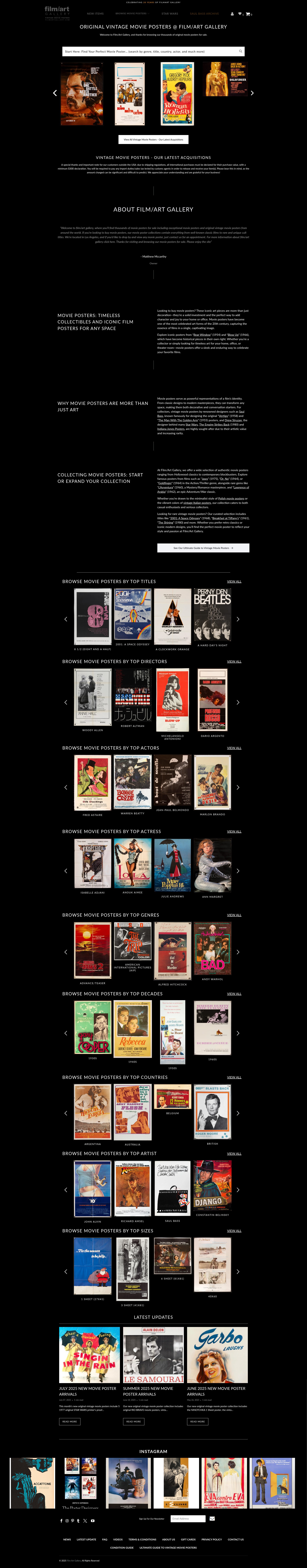 Screenshot of filmartgallery.com