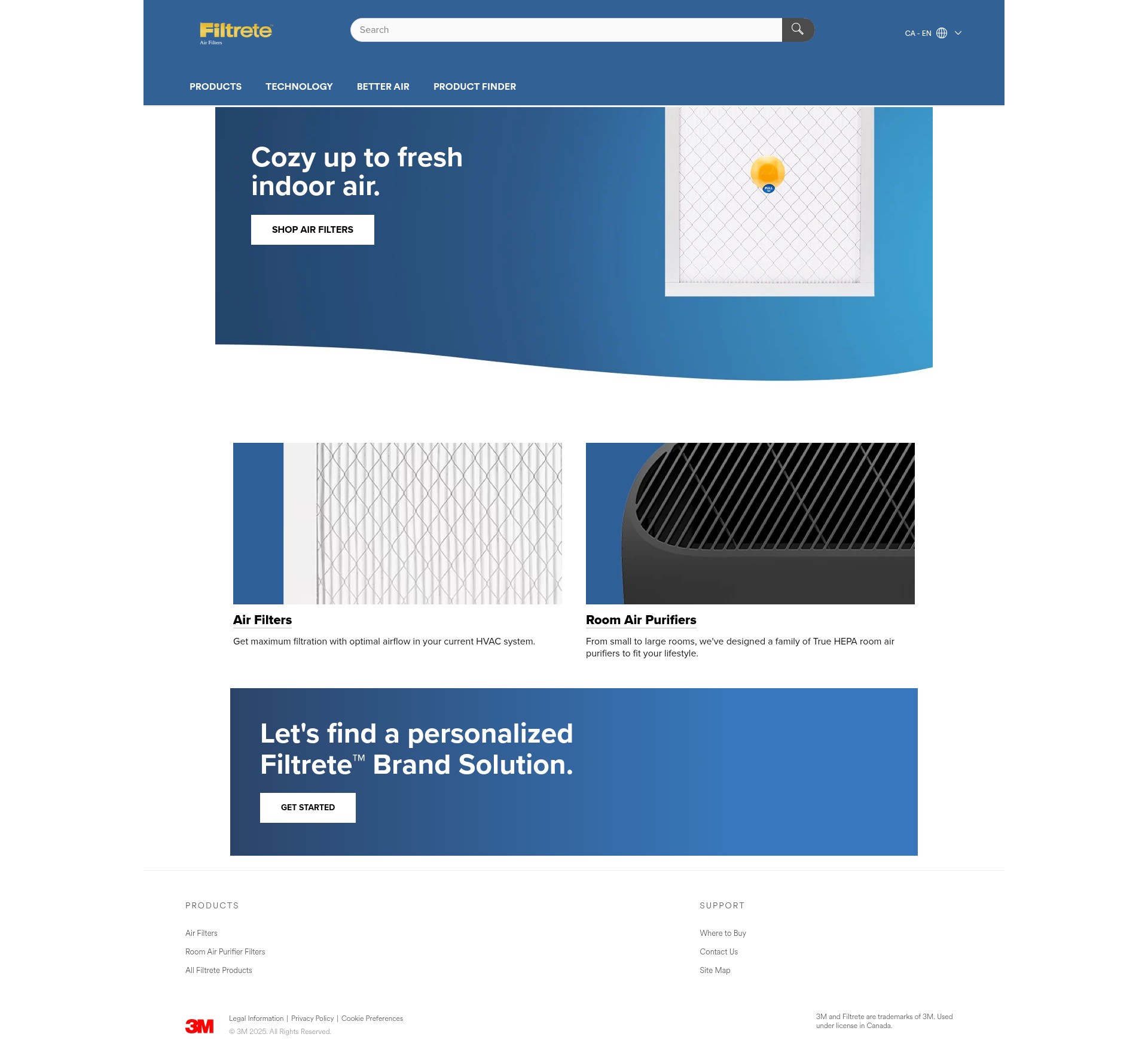 Screenshot of filtrete.ca