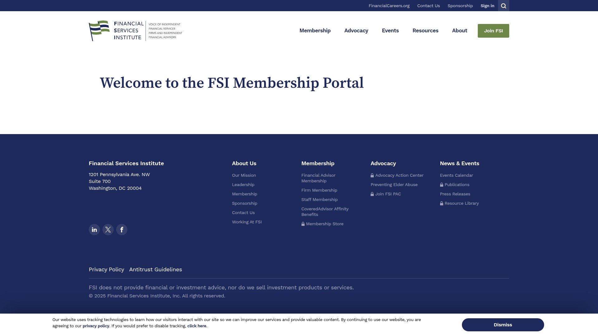 Screenshot of financialservices.org