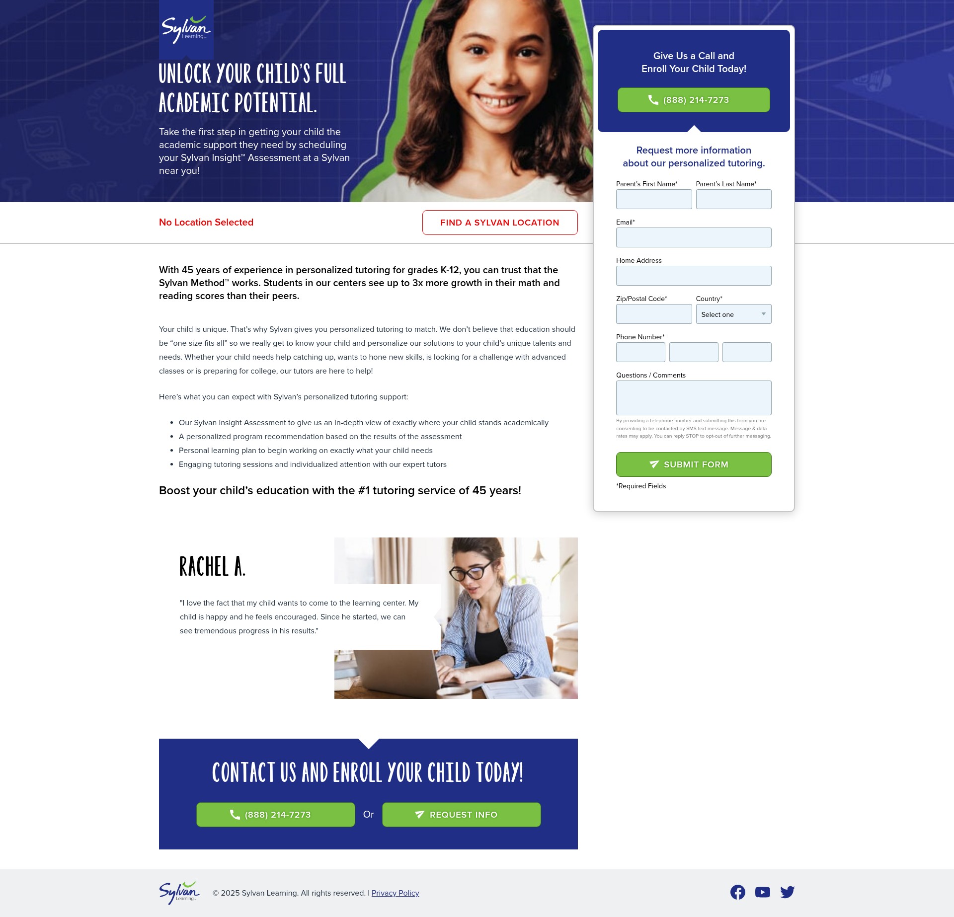 Screenshot of find.sylvanlearning.com