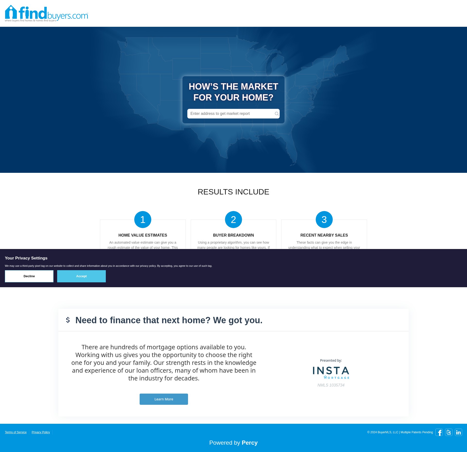 Screenshot of findbuyers.com
