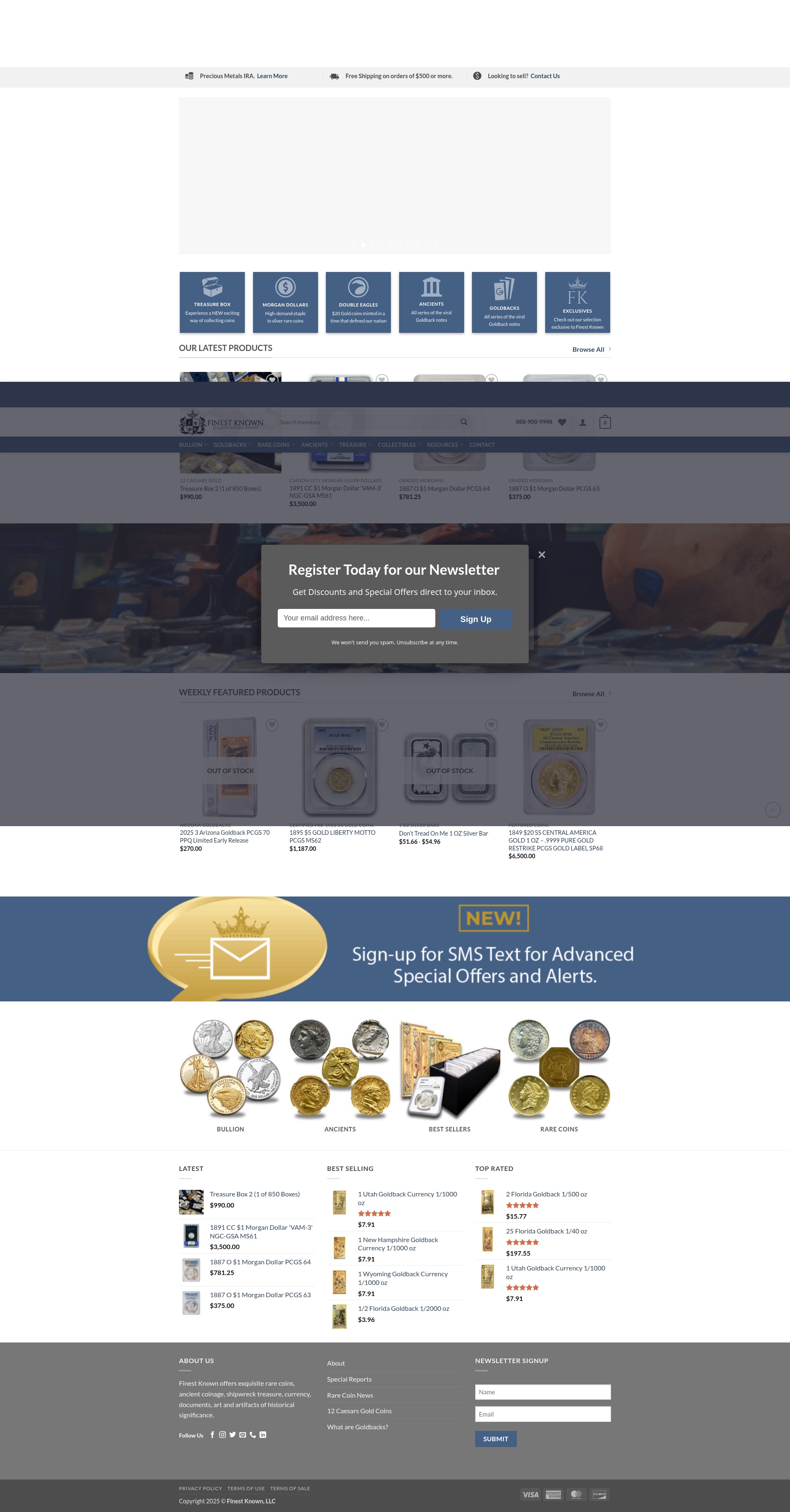 Screenshot of finestknown.com