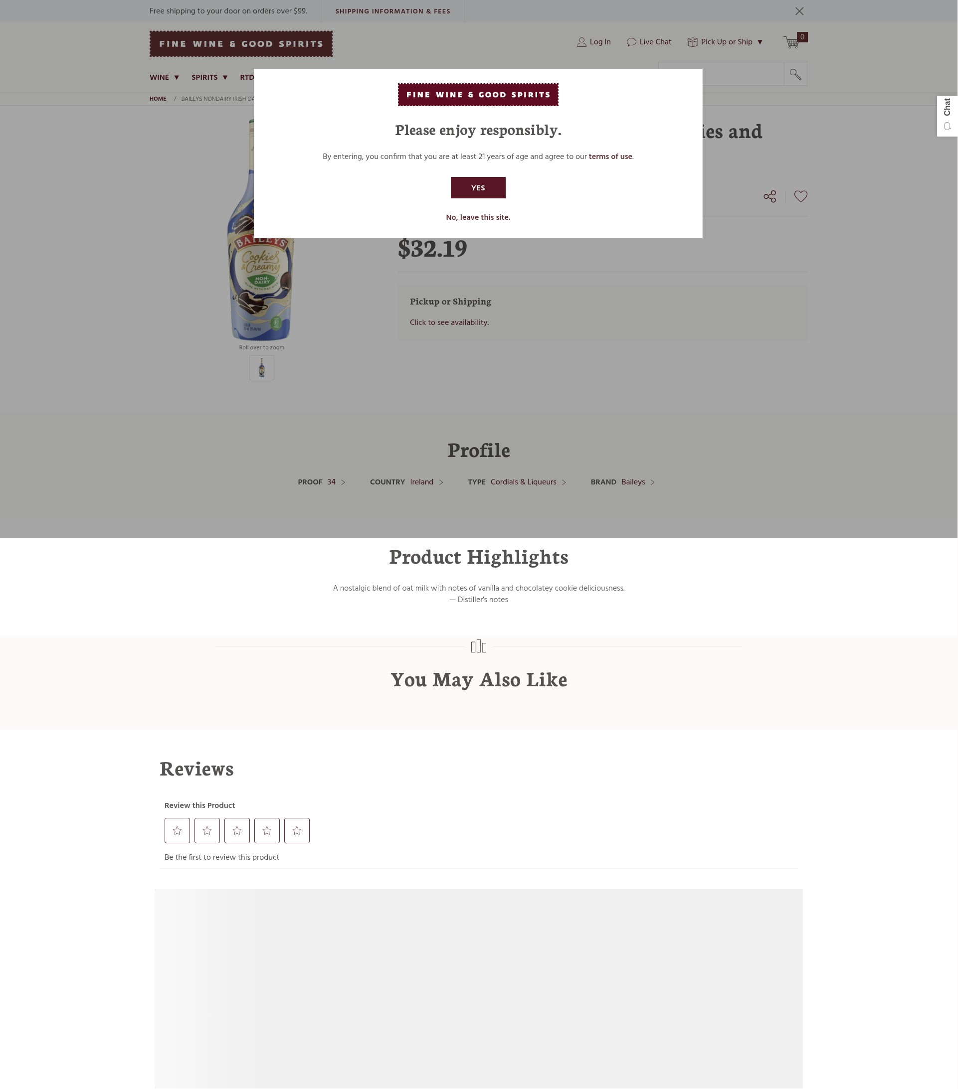 Screenshot of finewineandgoodspirits.com