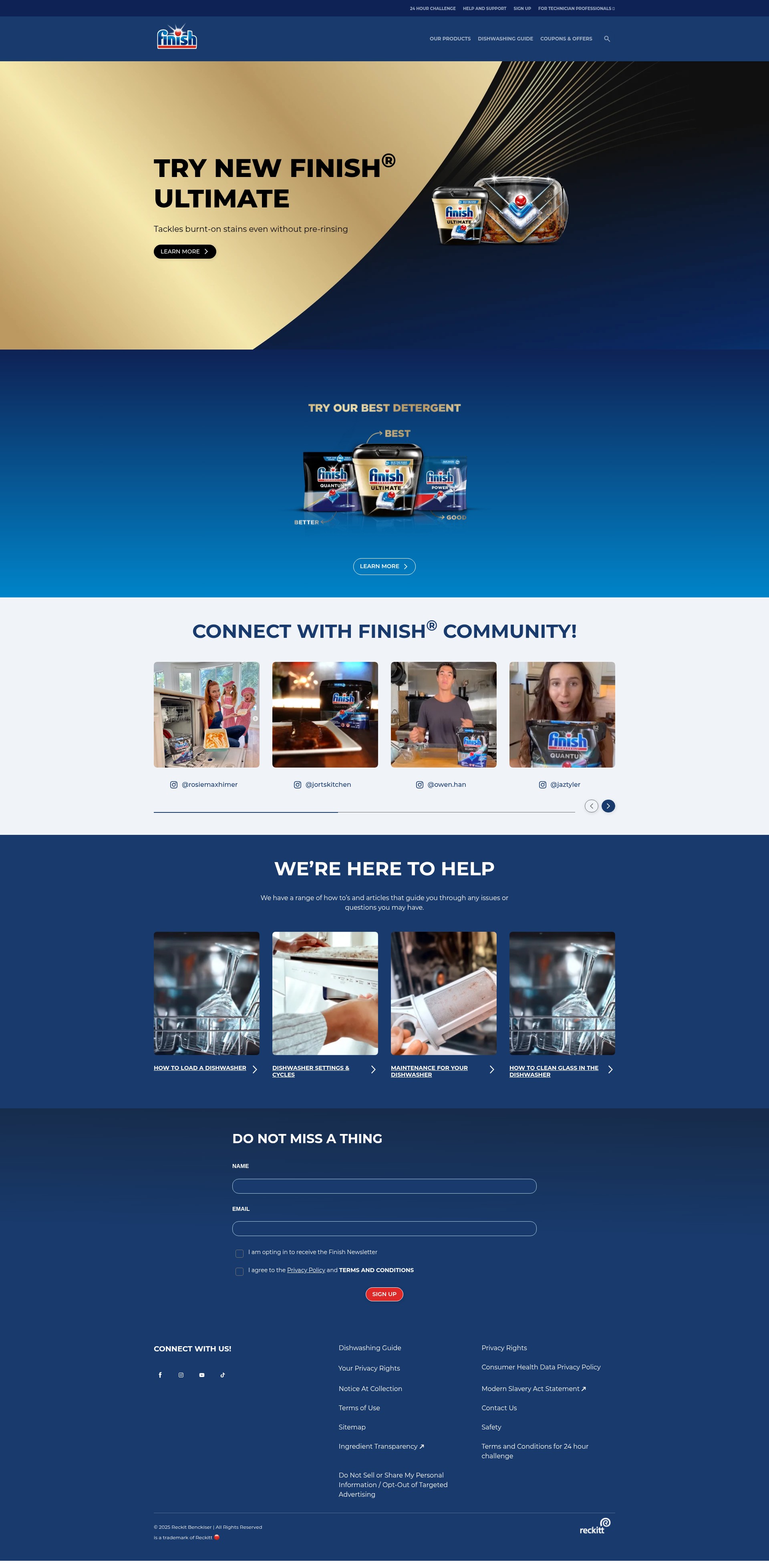 Screenshot of finishdishwashing.com
